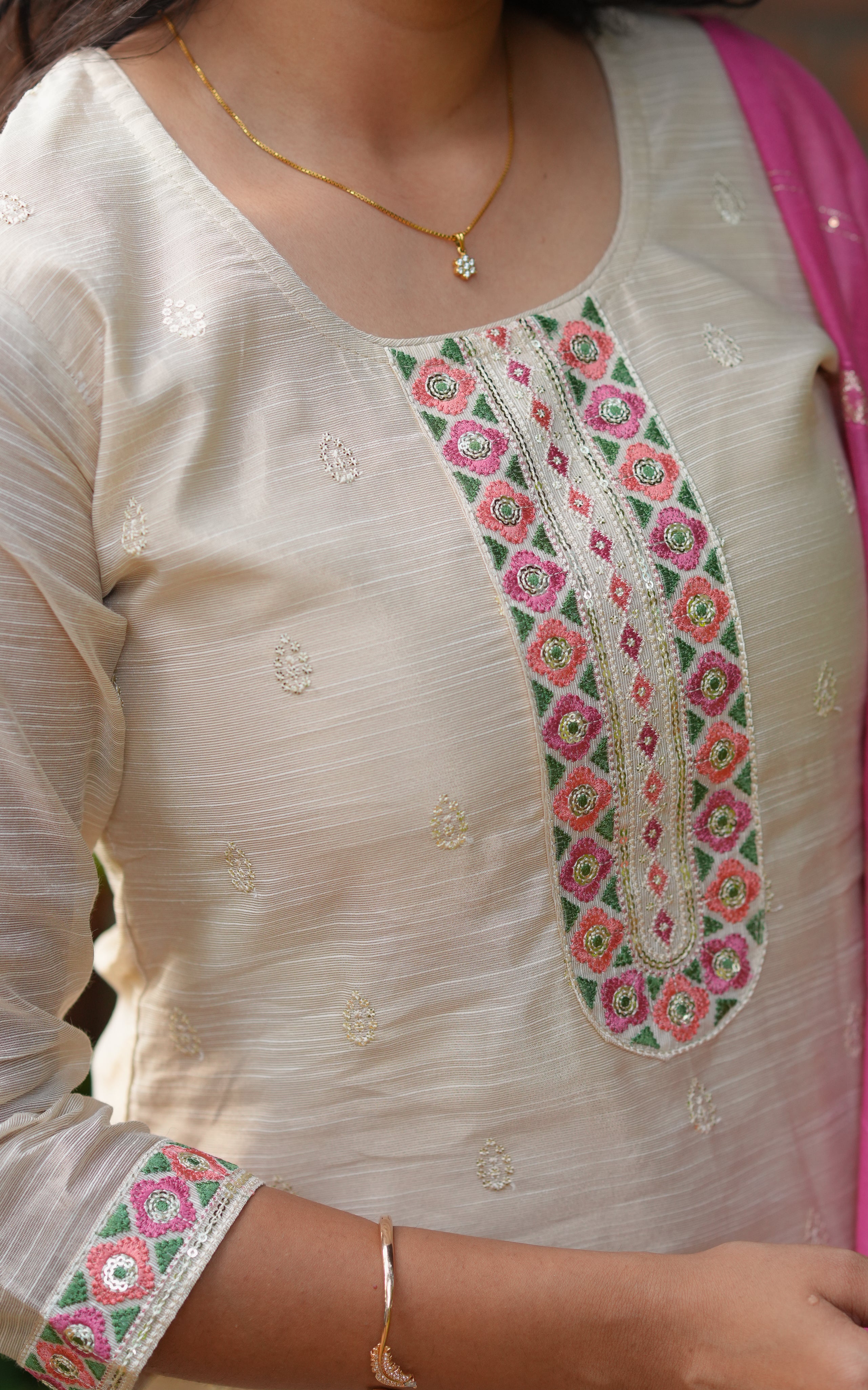 Harita Beige (Kurti+Pant+Dupatta)