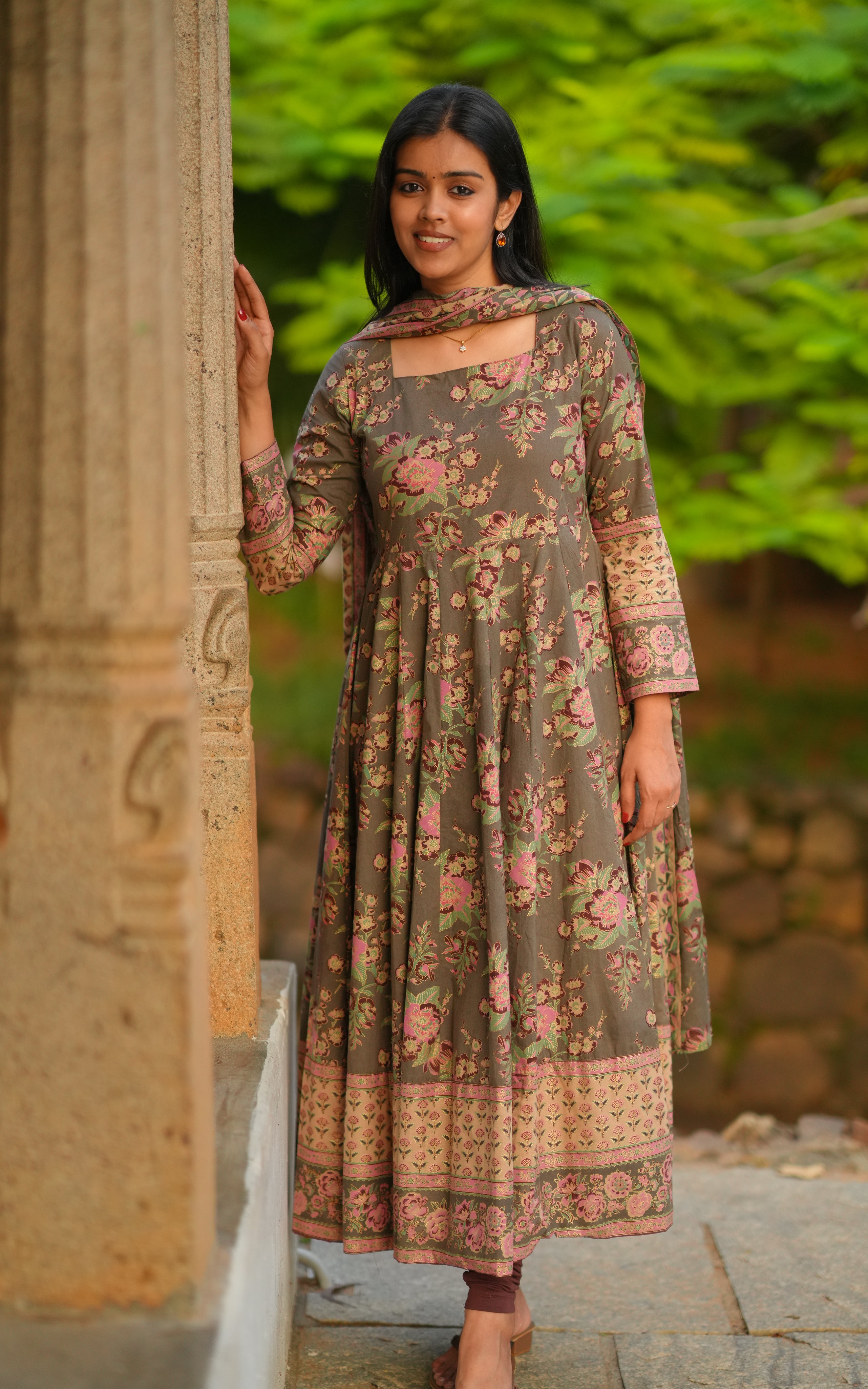 Ahana Grey (Kurti+Dupatta) KURTIS instore