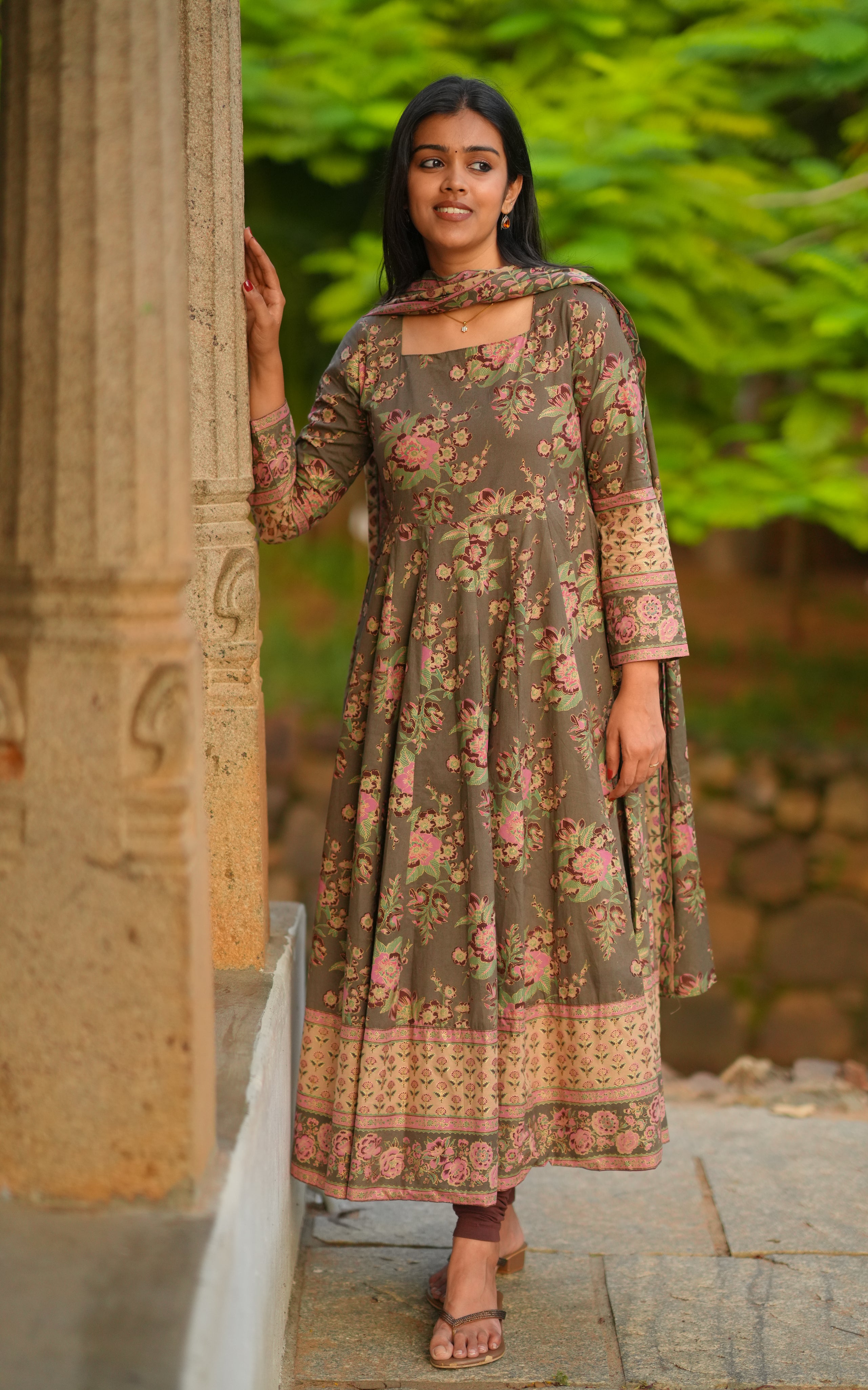 Ahana Grey (Kurti+Dupatta) KURTIS instore