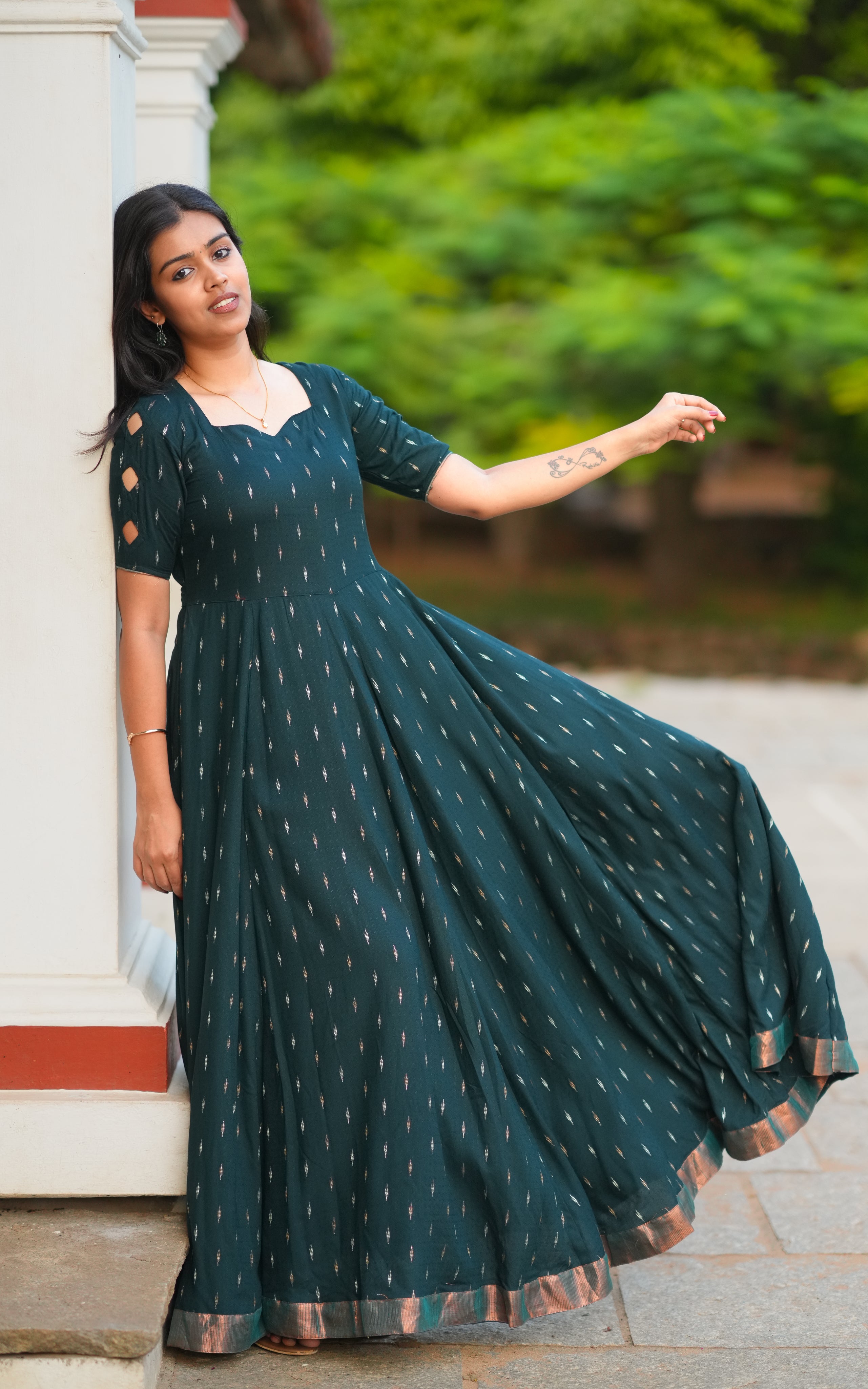 Jazeera Dark Green KURTIS Instore