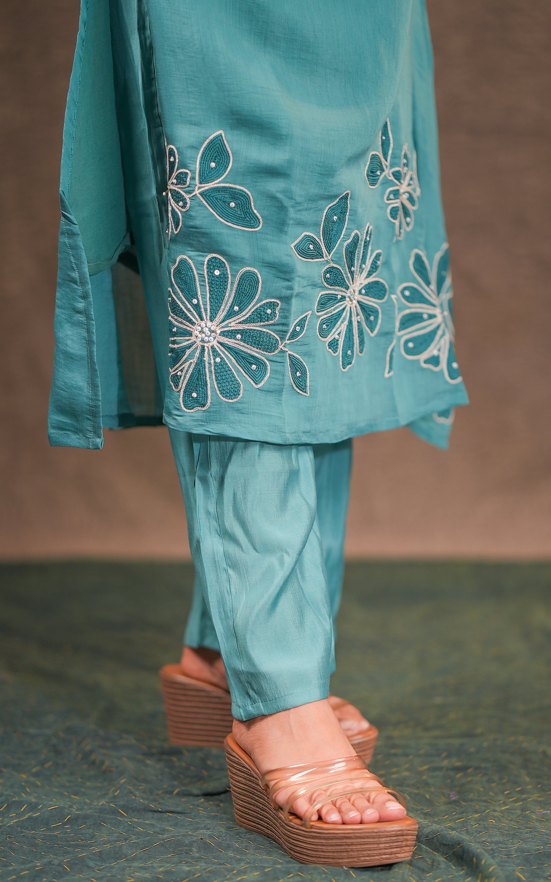 Silk cotton kurti sets