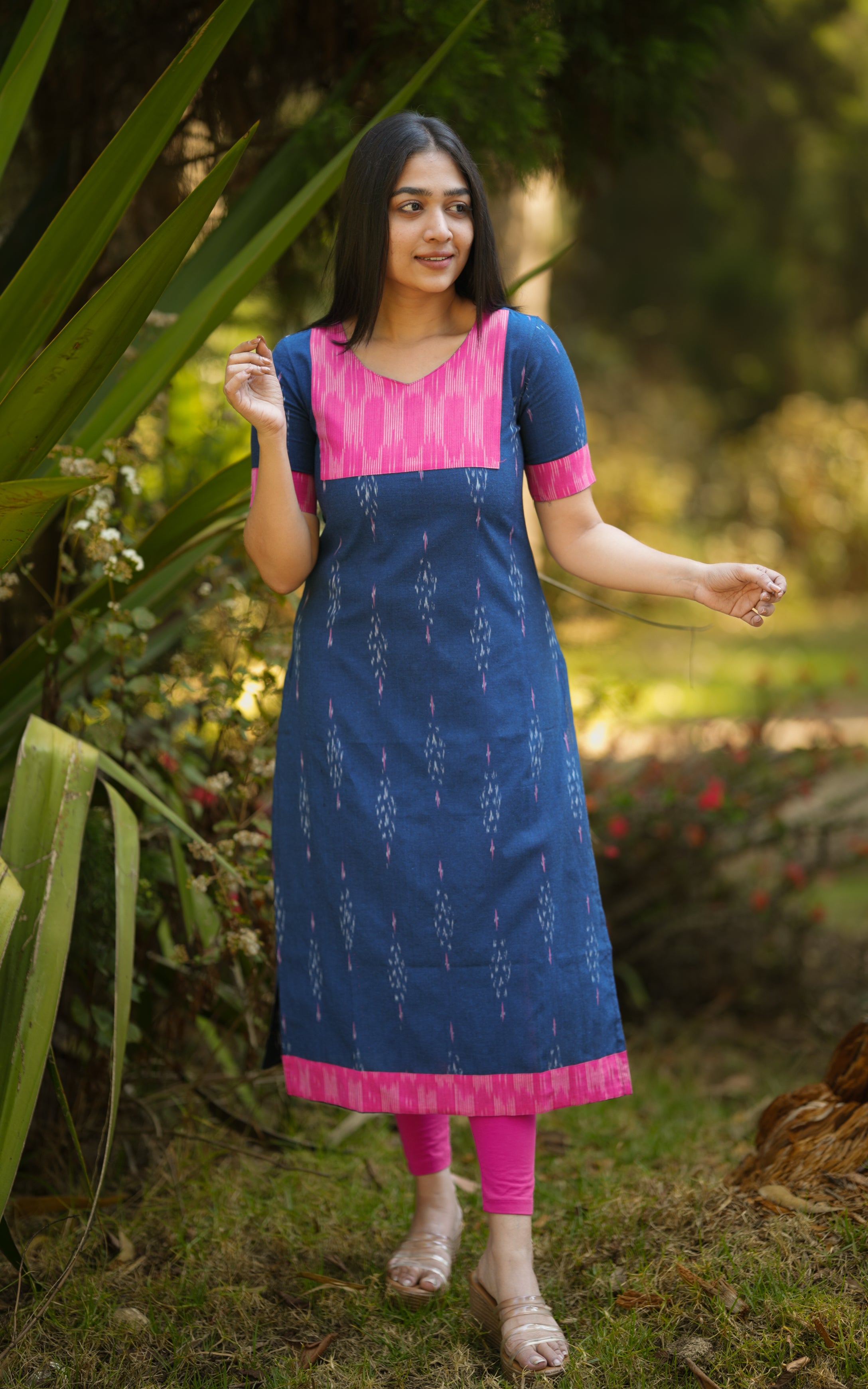 straight cut kurti with side slit daily wear college wear 