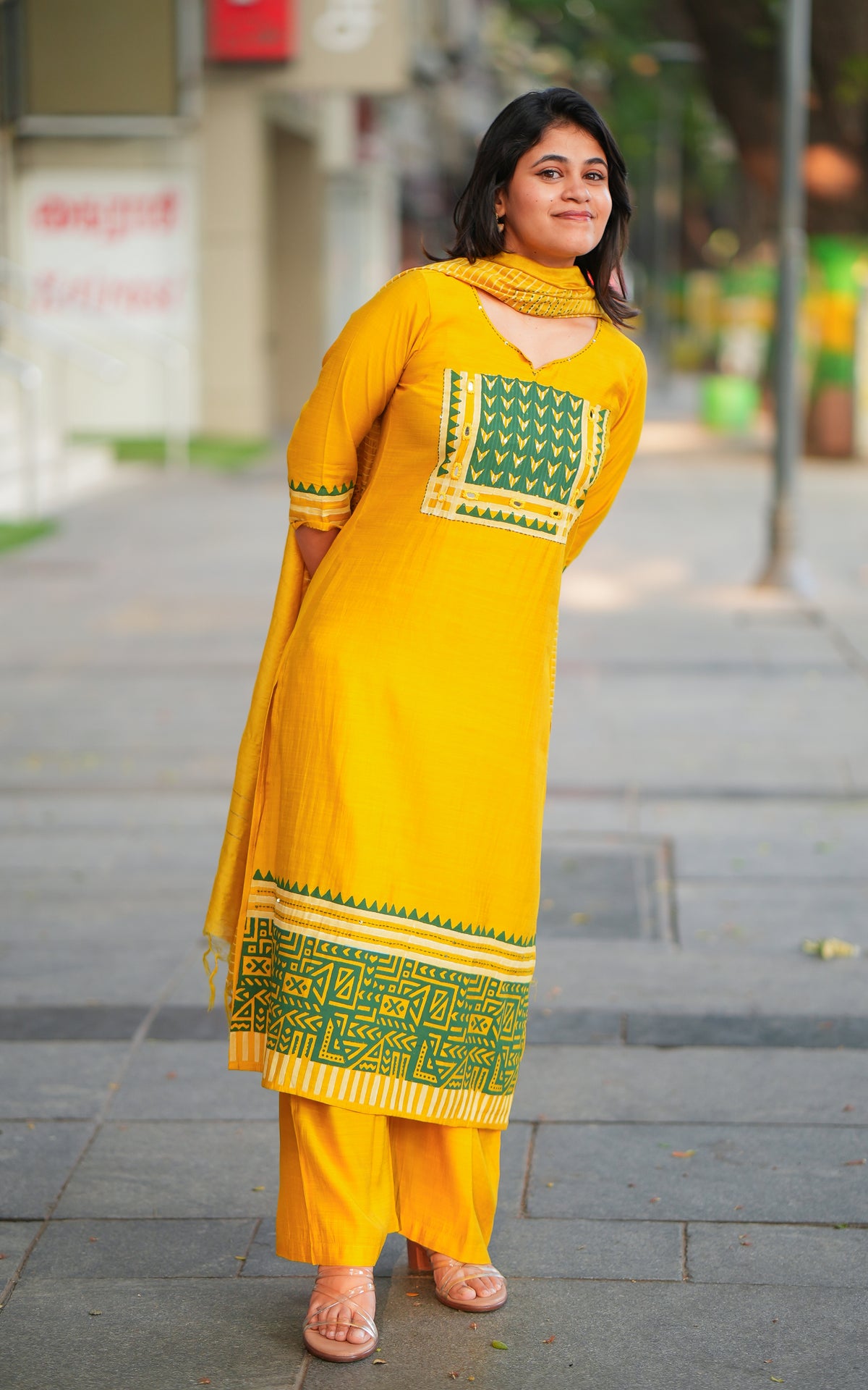 Parimala Handblock (Kurti+Pant+Dupatta)