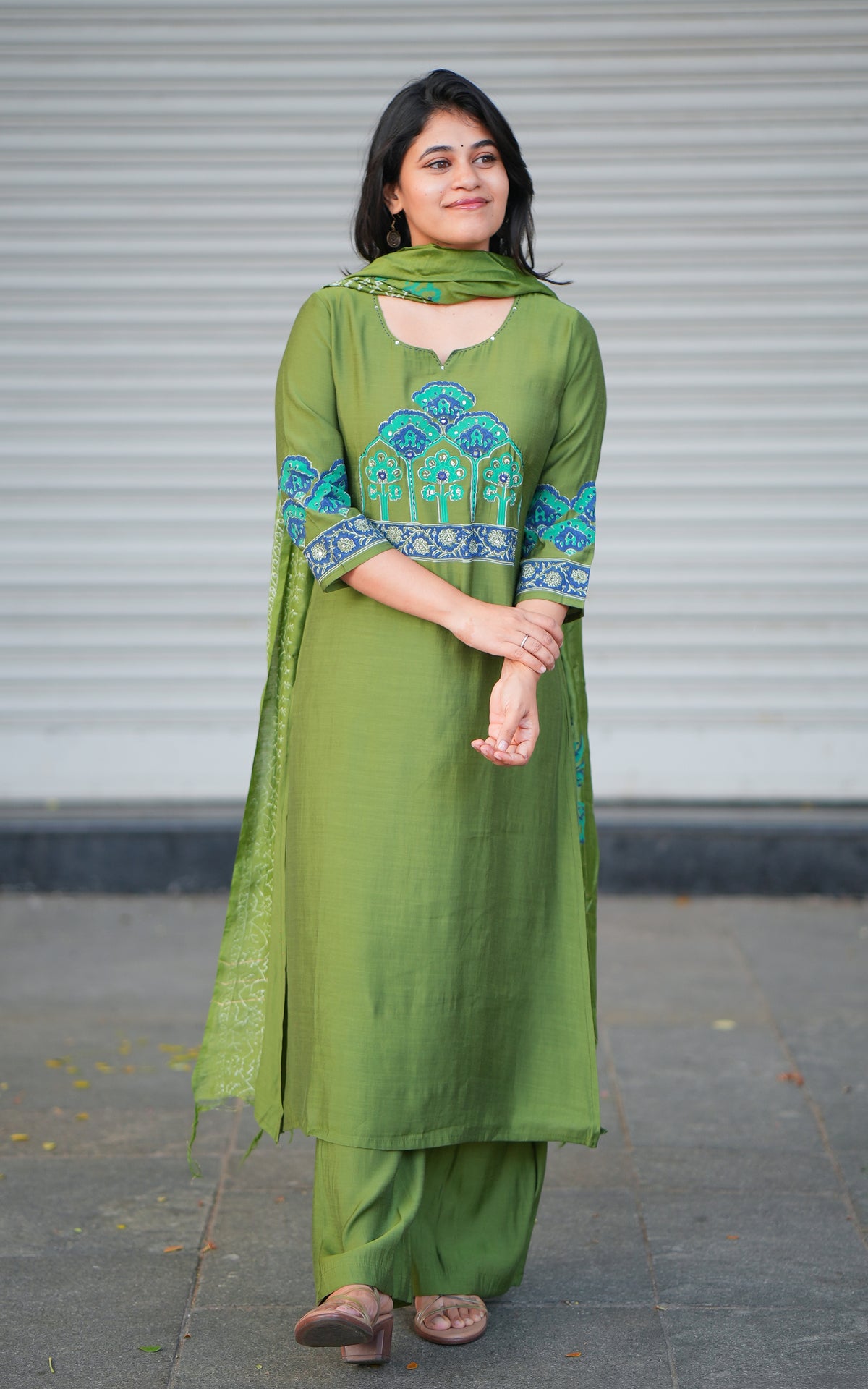 Sonika Handblock (Kurti+Pant+Dupatta)