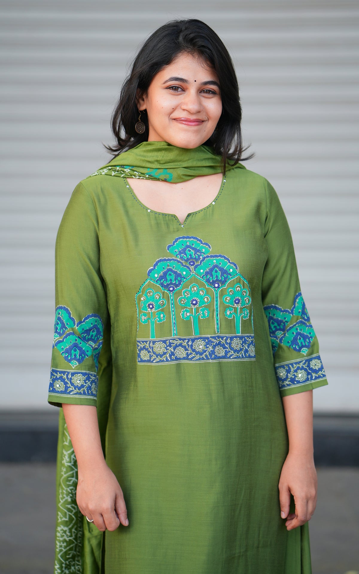 Sonika Handblock (Kurti+Pant+Dupatta)