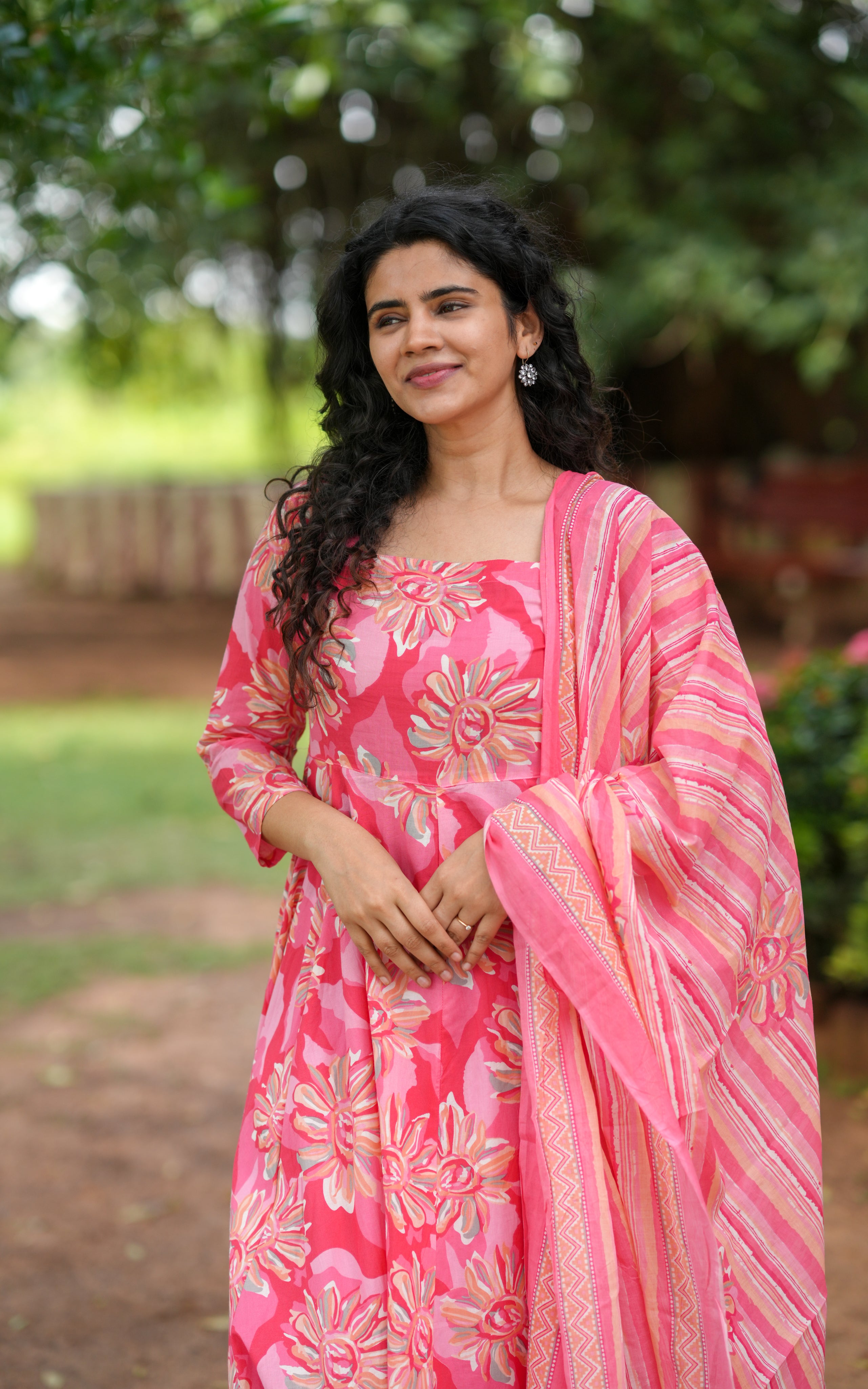 Evangeline Pink (Kurti+Dupatta)