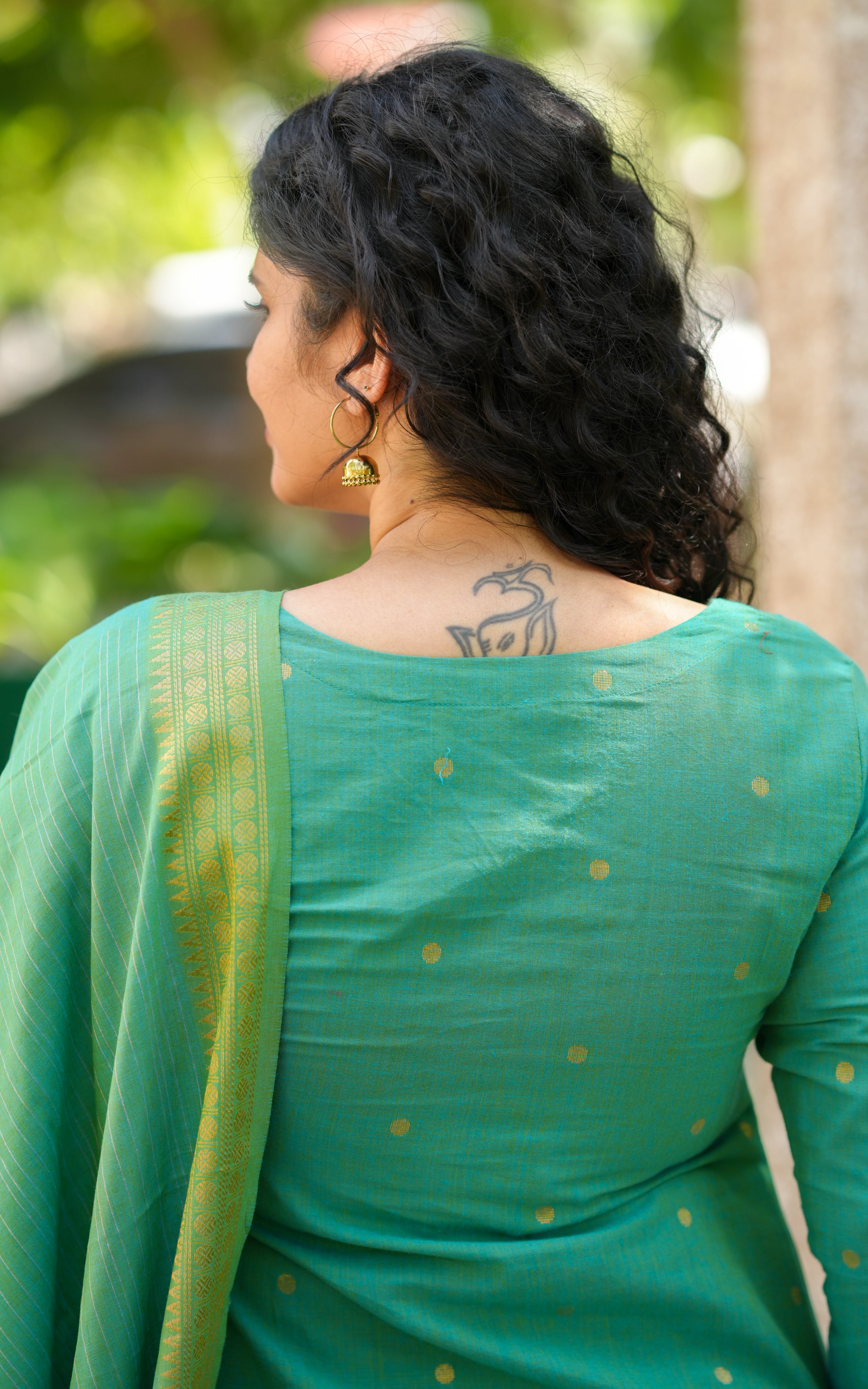 Farah Teal Green (Kurti+Pant+Dupatta)