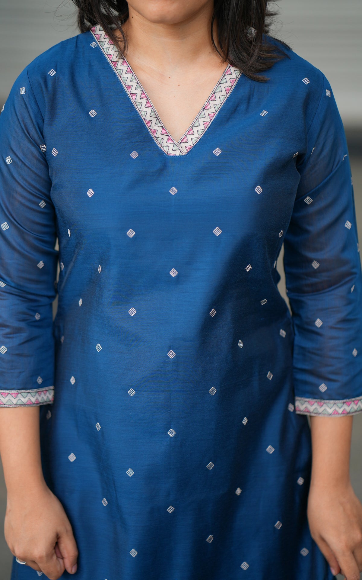 Nathira Navy Blue (Kurti+Pant+Dupatta)