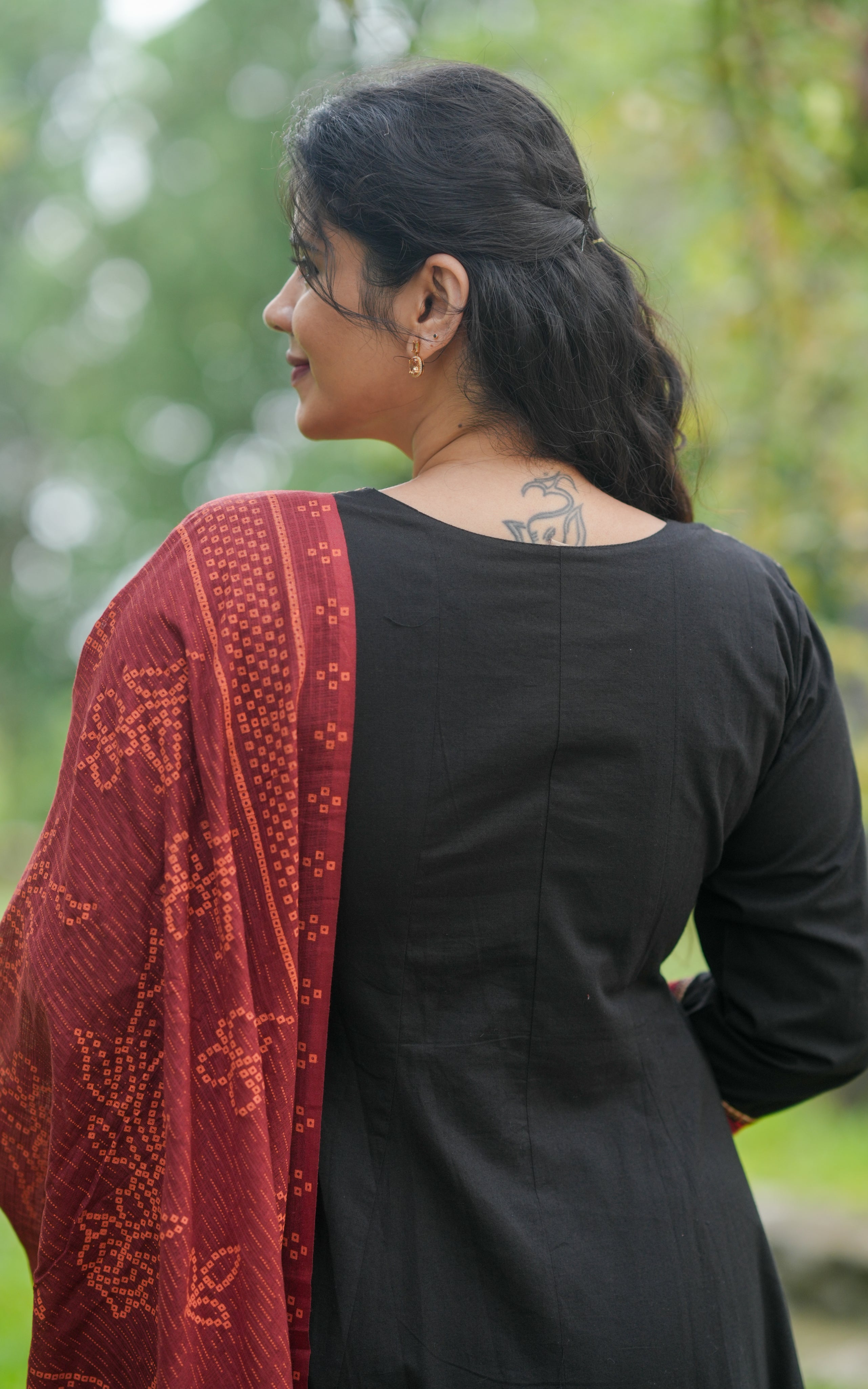 Poongkodi Black (Kurti+Dupatta)