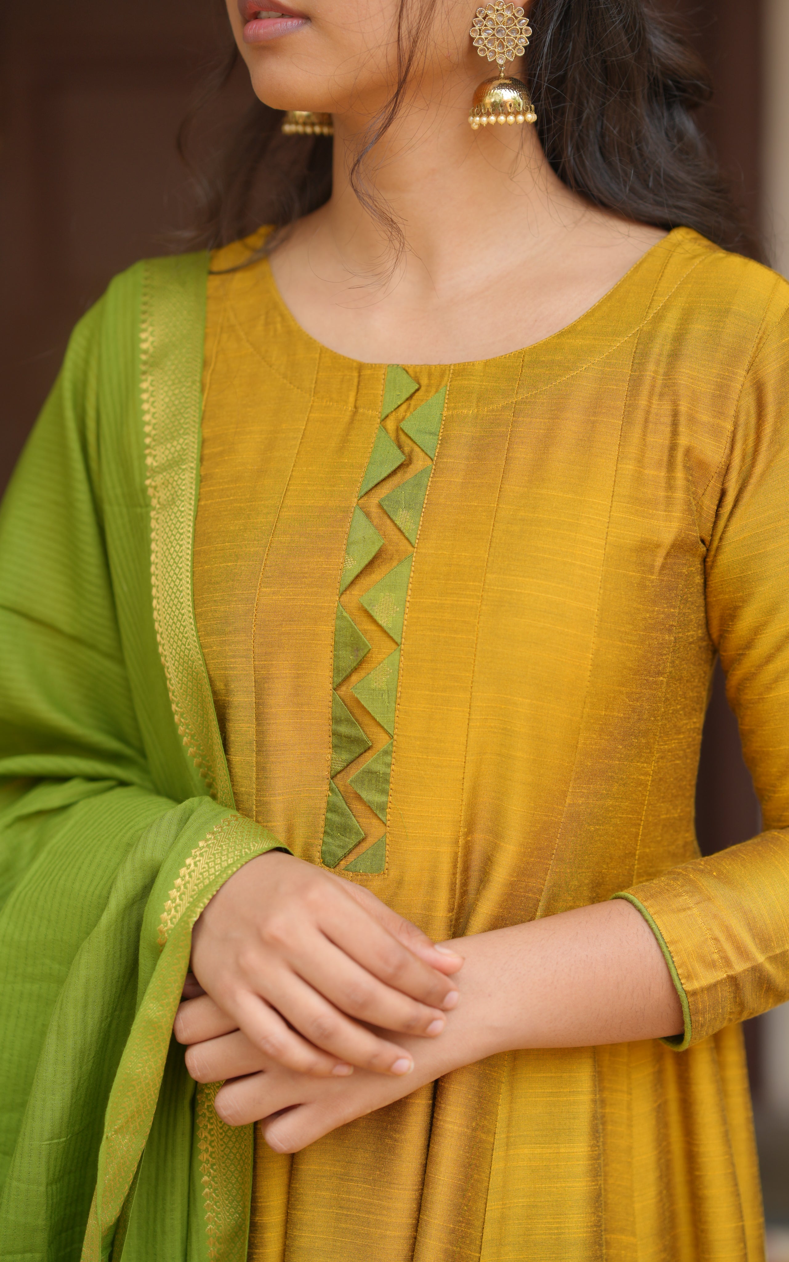 Kalaiarasi Mustard (Kurti+Dupatta)