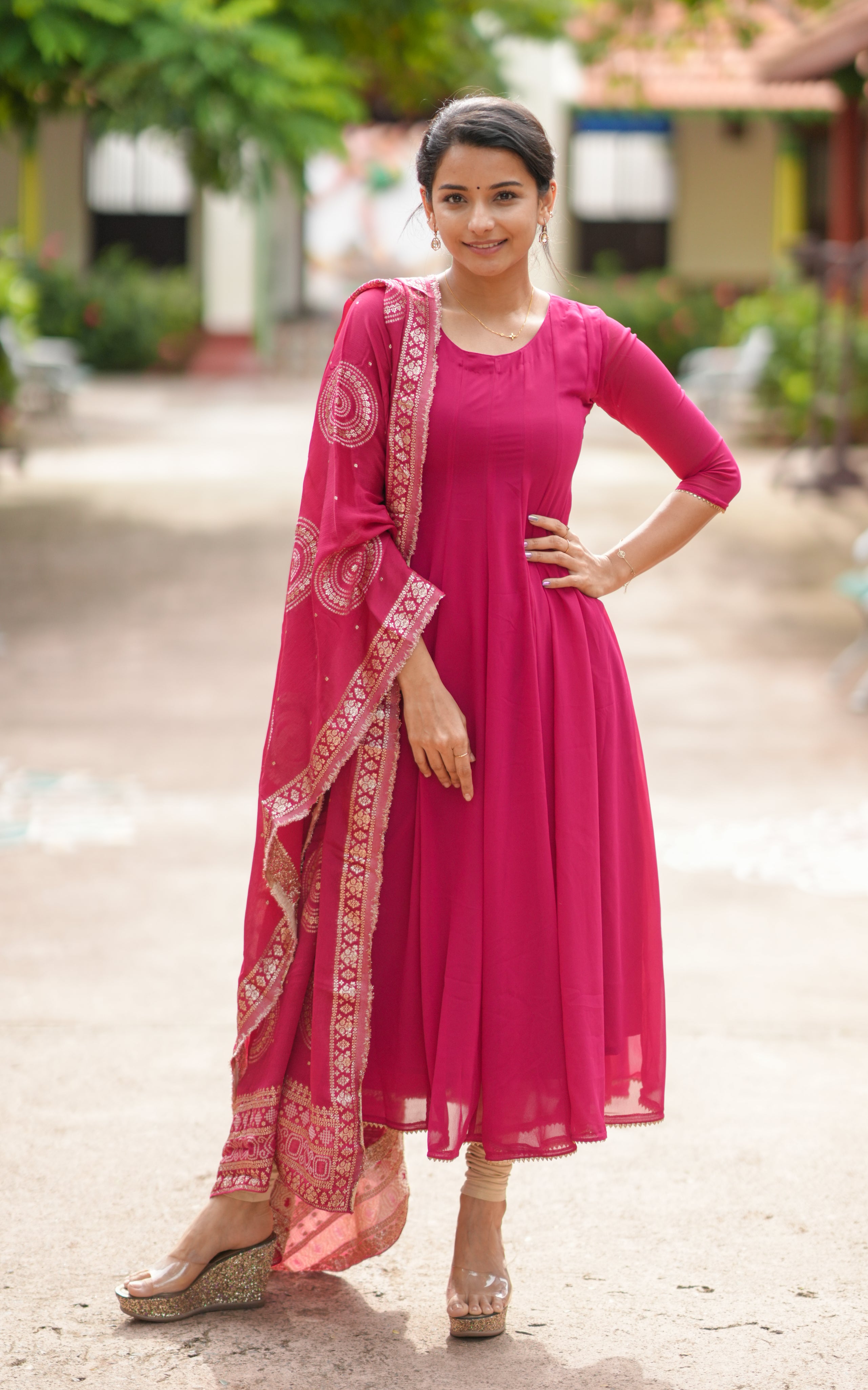 Trisha Pink (Kurti+Dupatta)