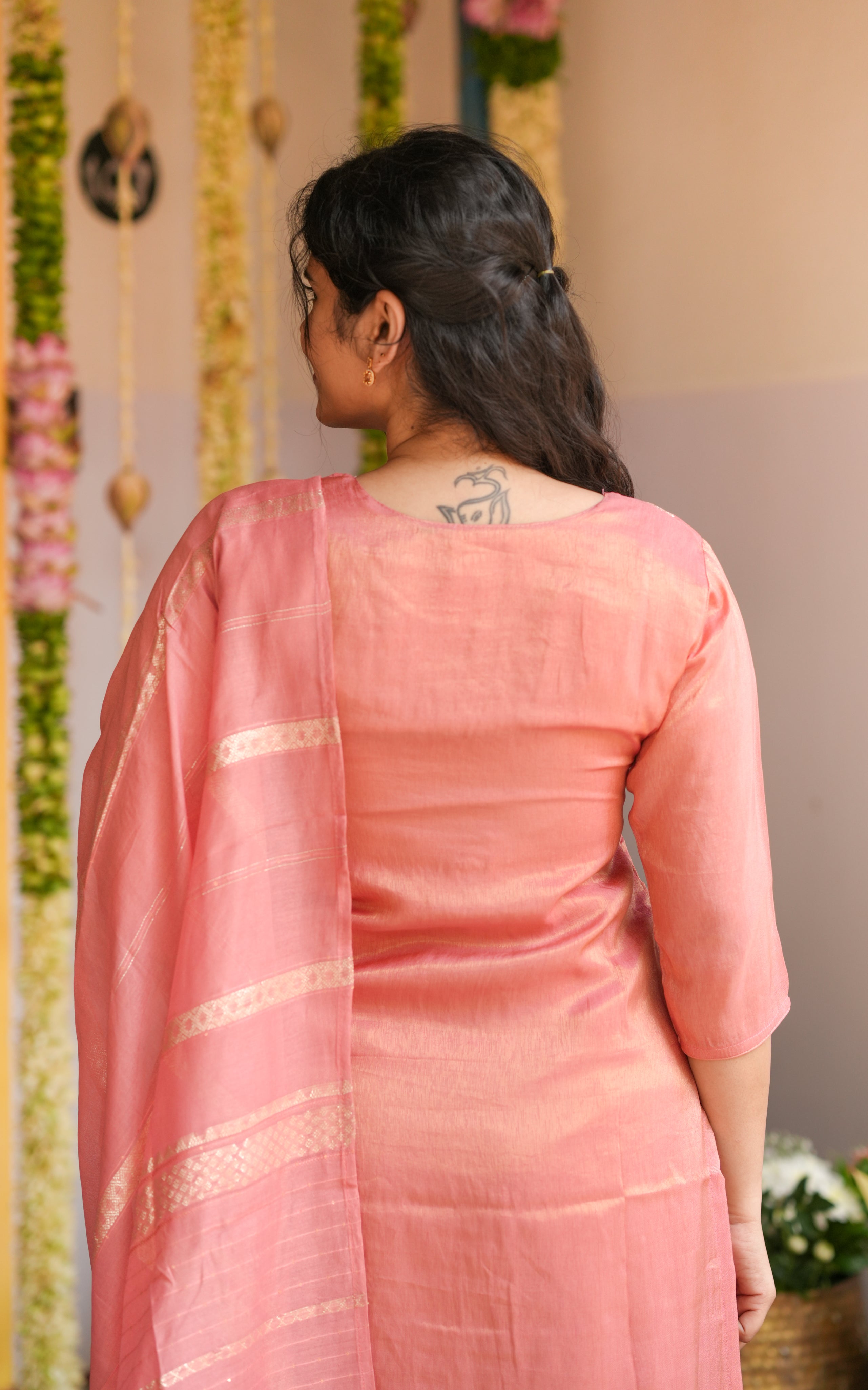 Festive straight kurti set