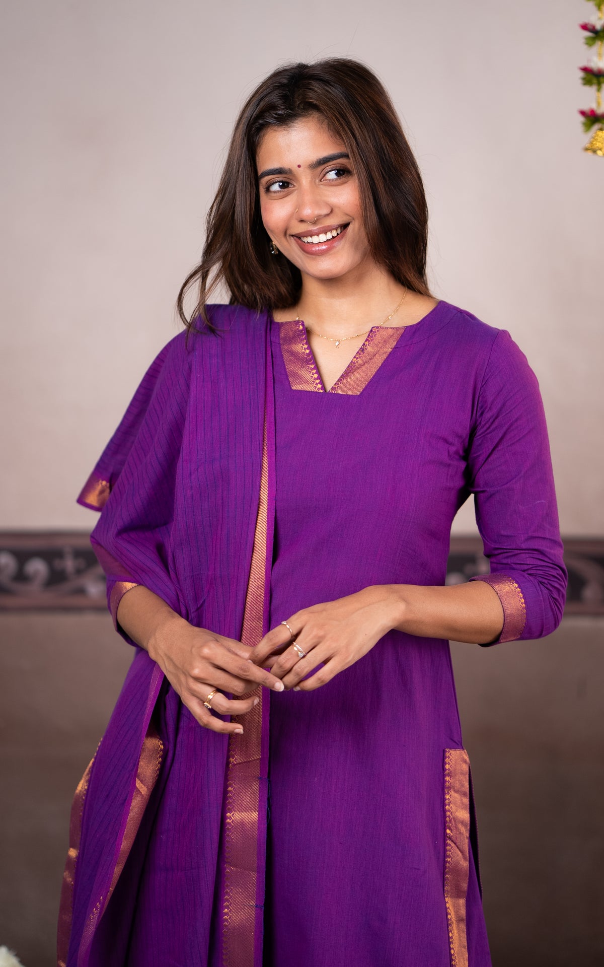 Vintage Set E (Kurti+Pant+Dupatta)
