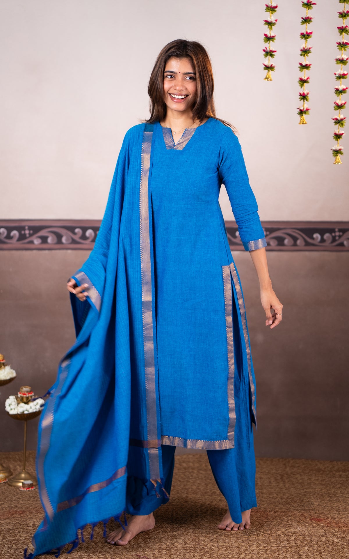 Vintage Set A (Kurti+Pant+Dupatta)