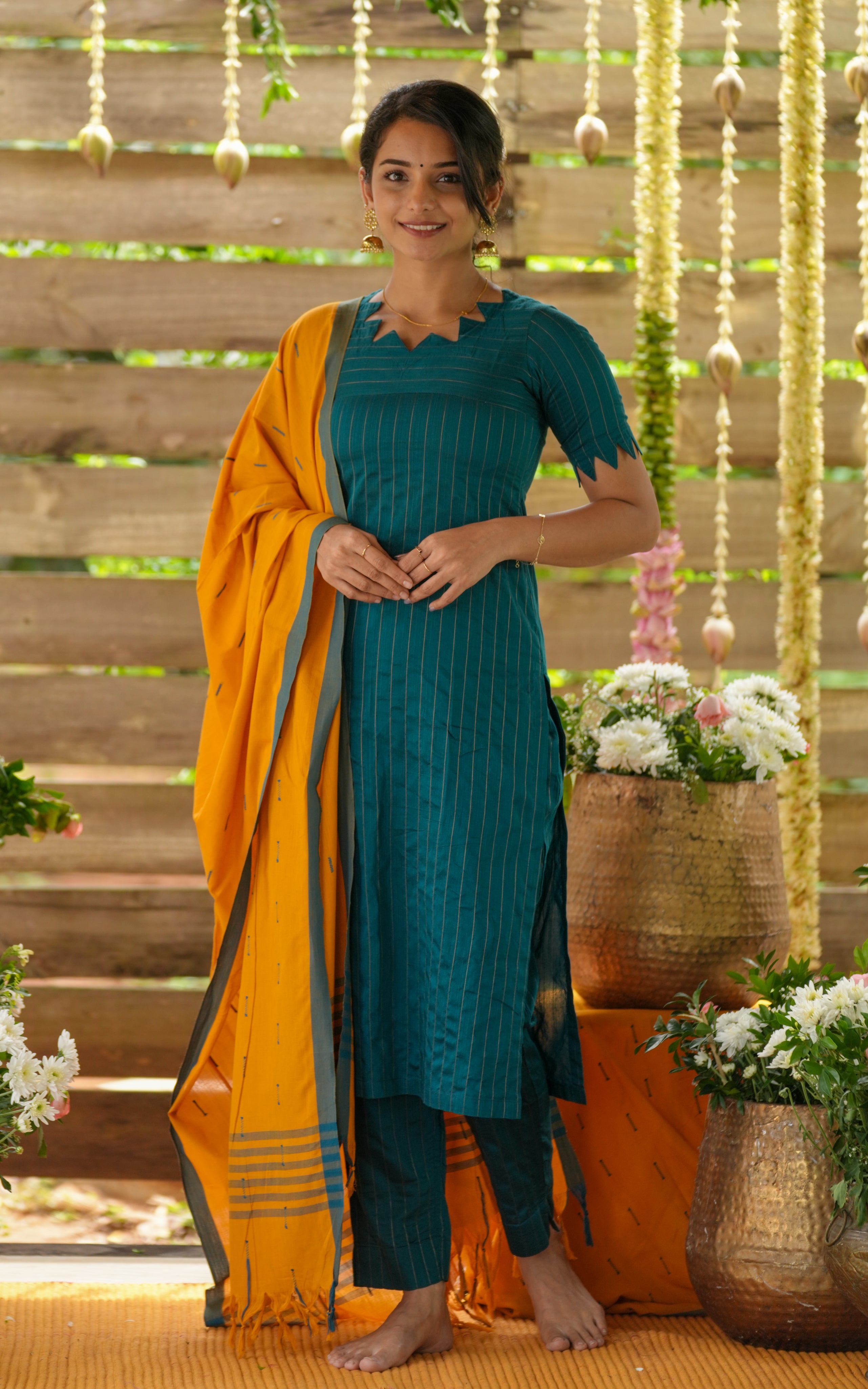 Straight kurti with side slits