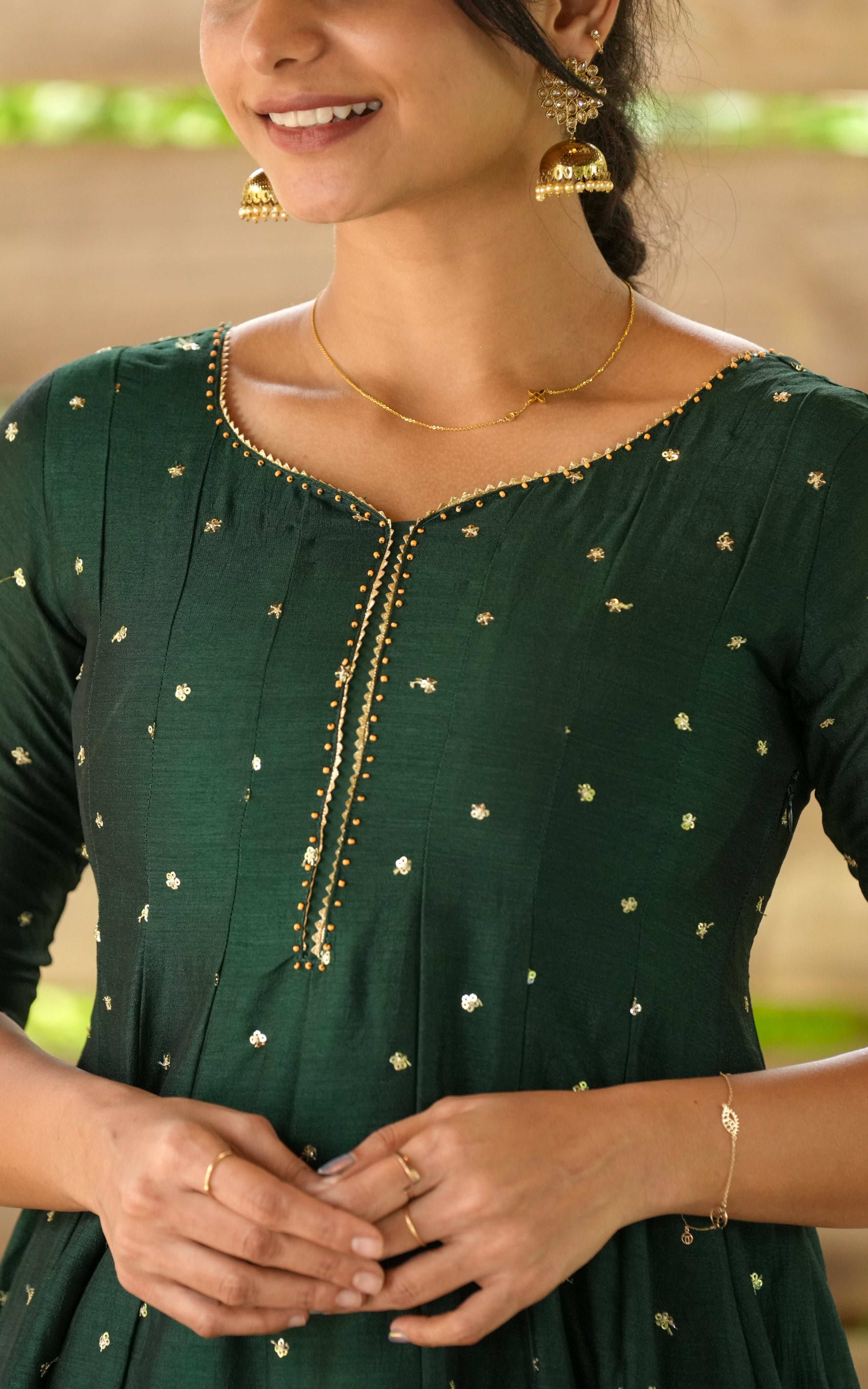 Ashika Bottle Green