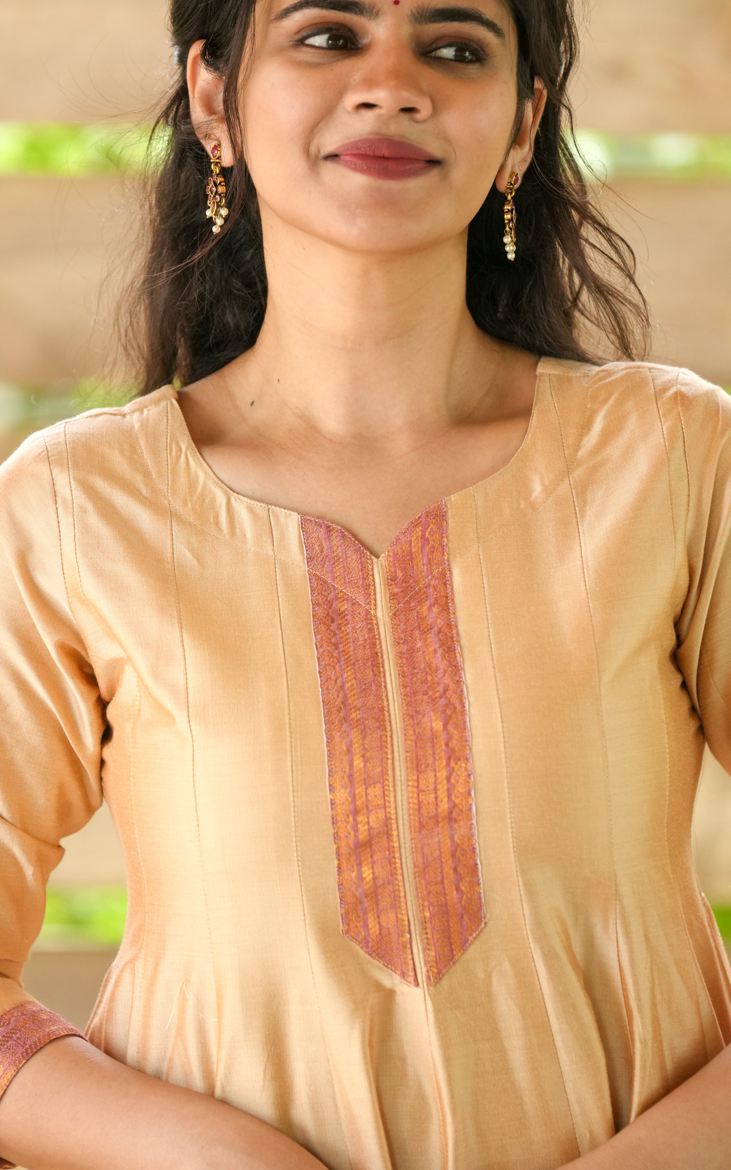 Silk cotton anarkali