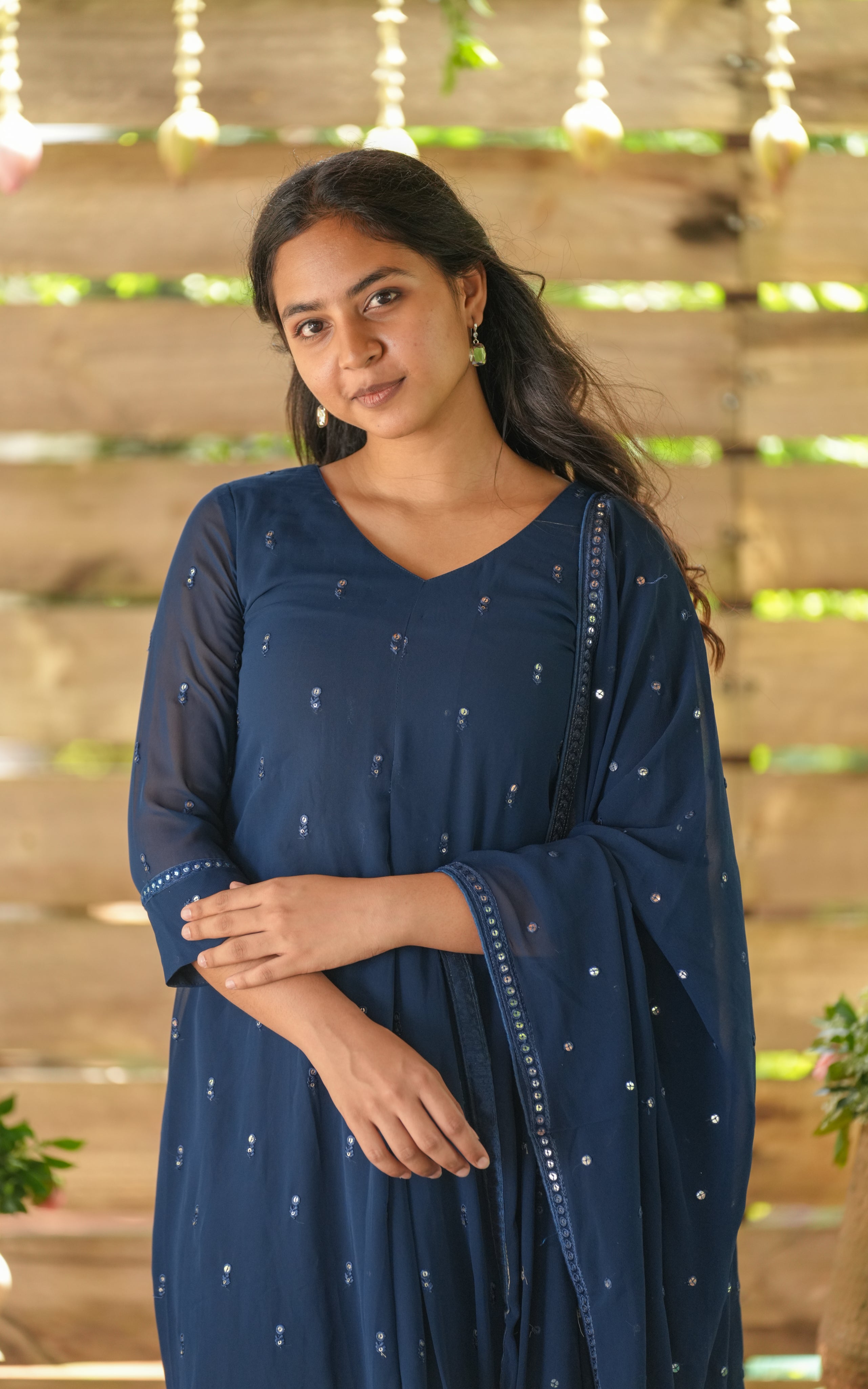 Yatra Navy Blue (Kurti+Dupatta)