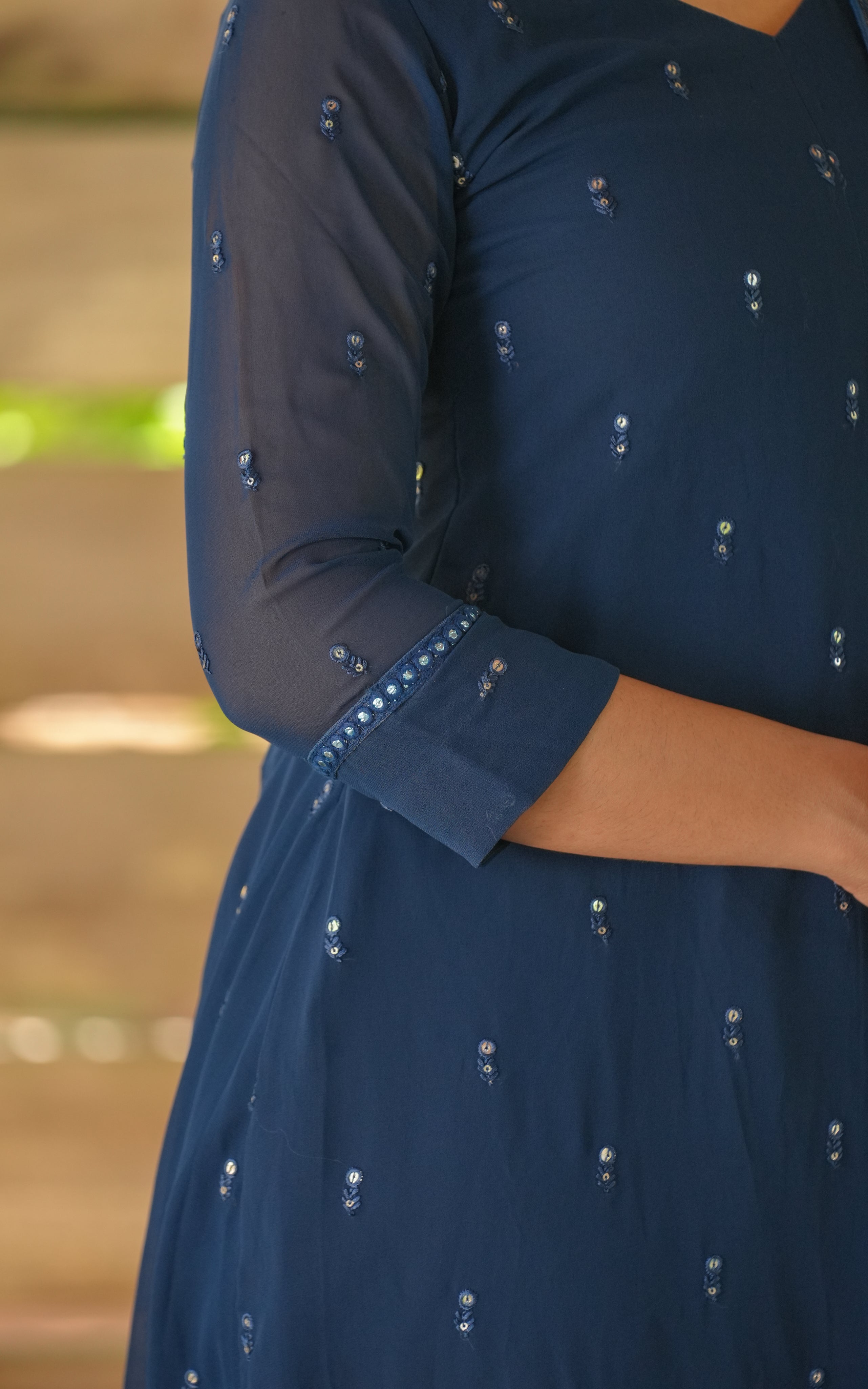 Yatra Navy Blue (Kurti+Dupatta)