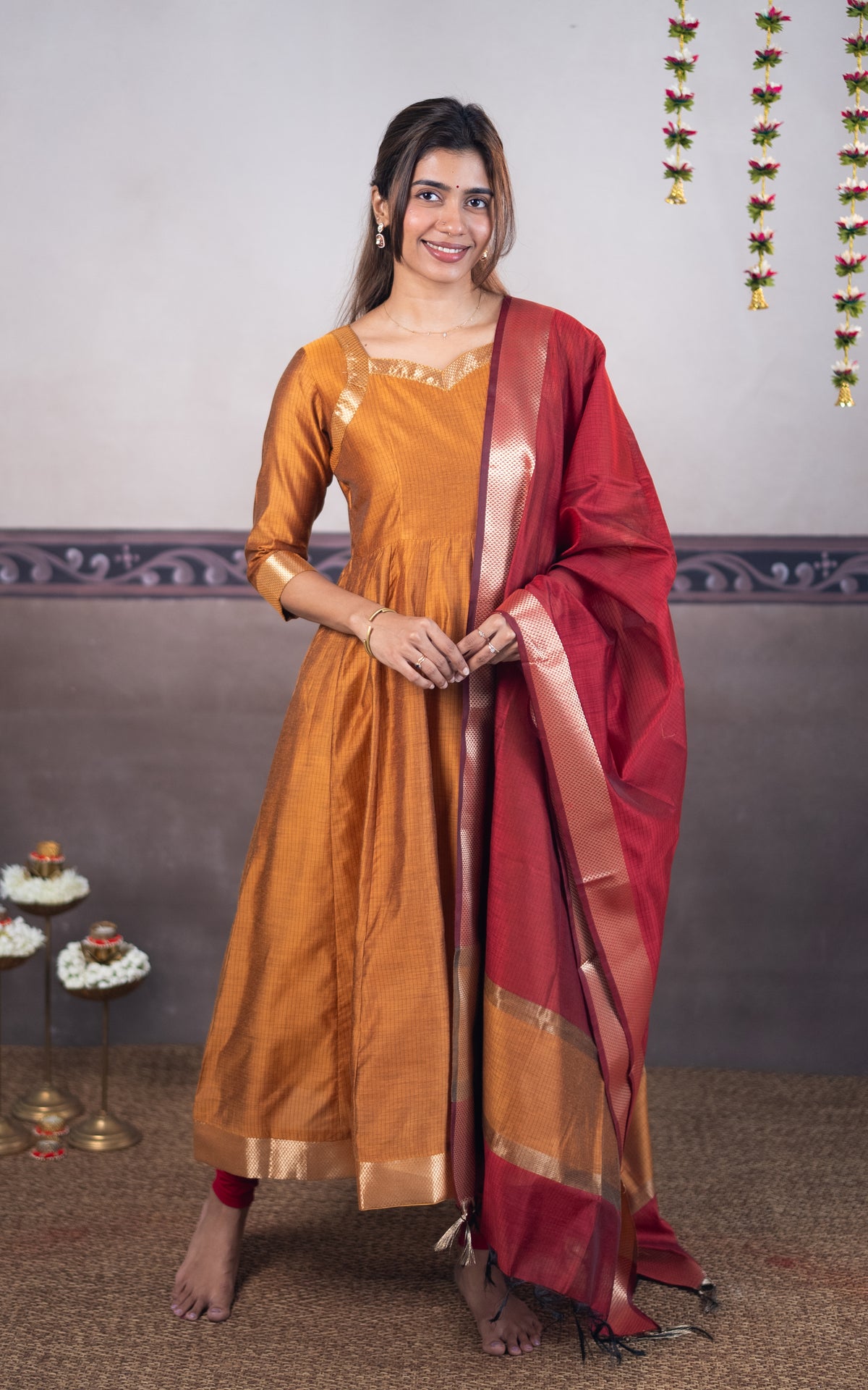 Geethanjali  Mustard (Kurti+Dupatta)