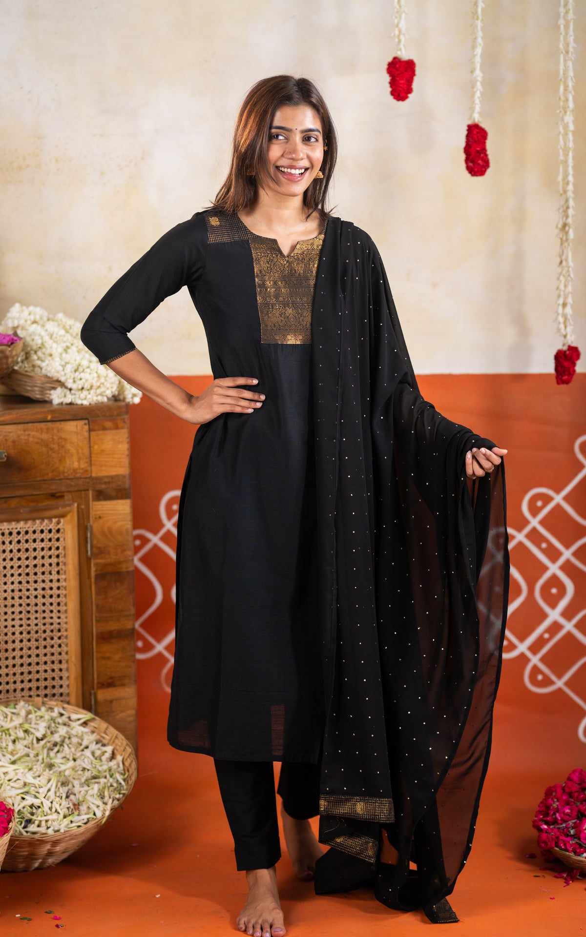 Vintage Mayil (Kurti+Dupatta)