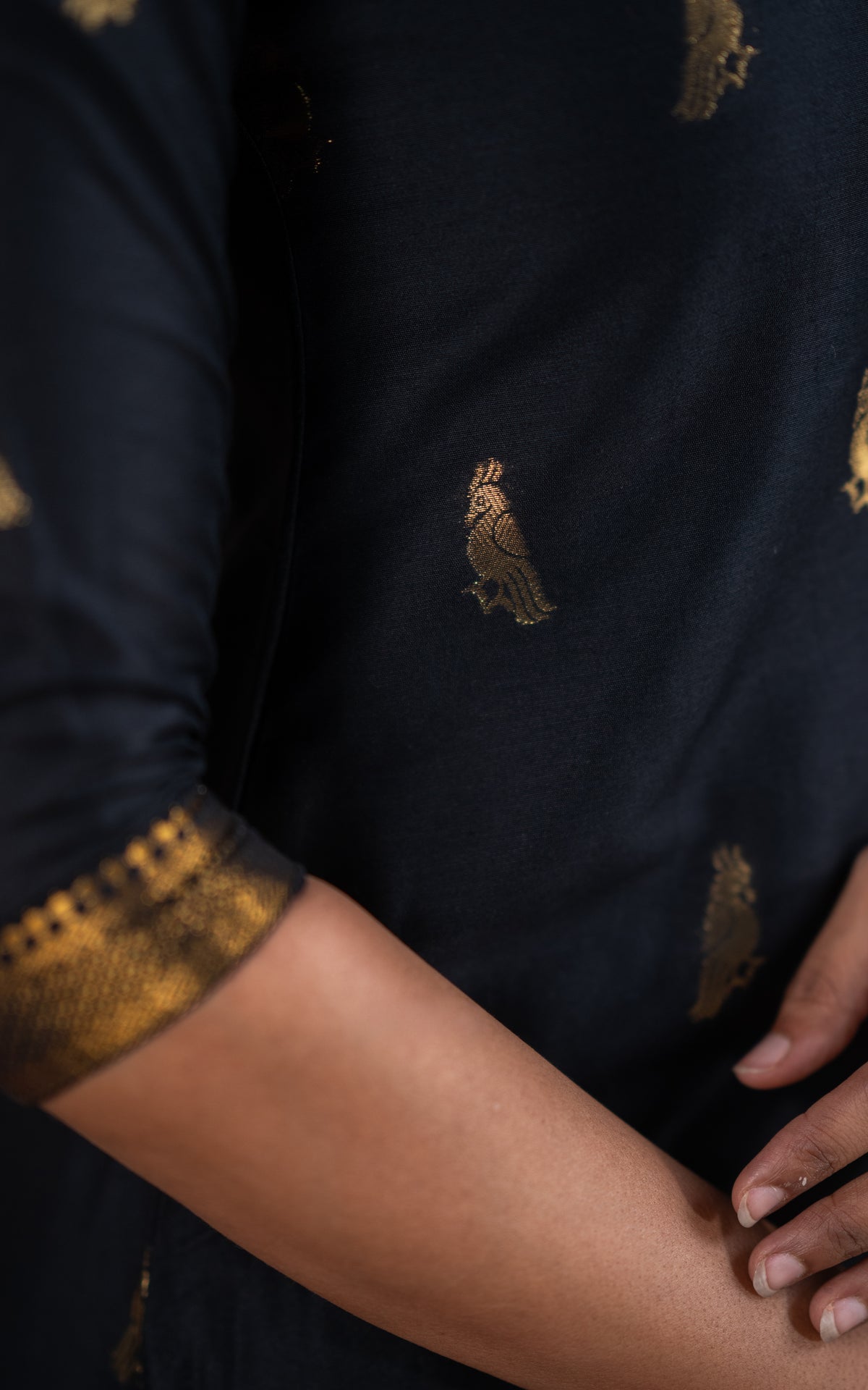 Mayil Black (Kurti+Dupatta)