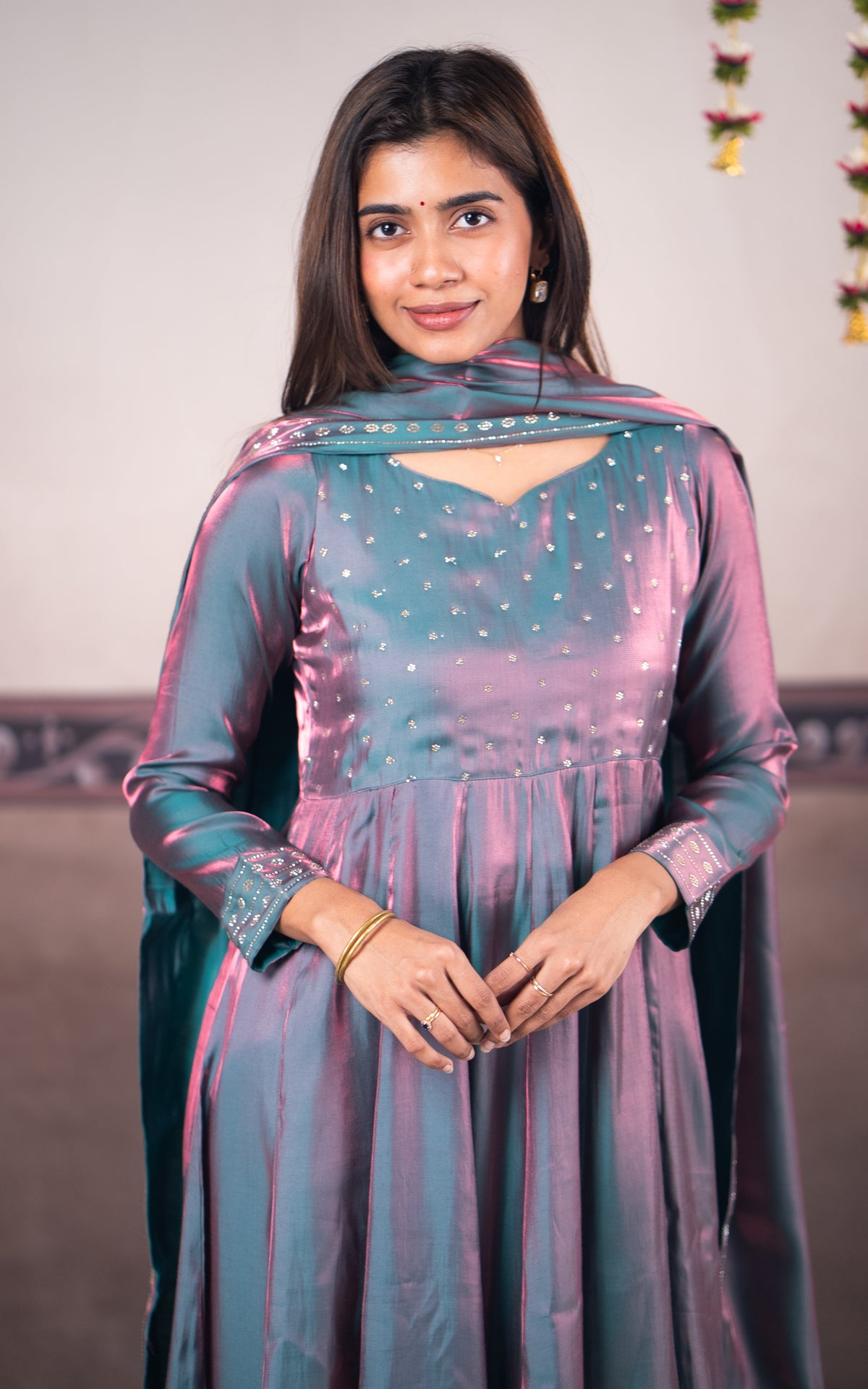 Diwali Evening Dual Tone C (Kurti+Dupatta)