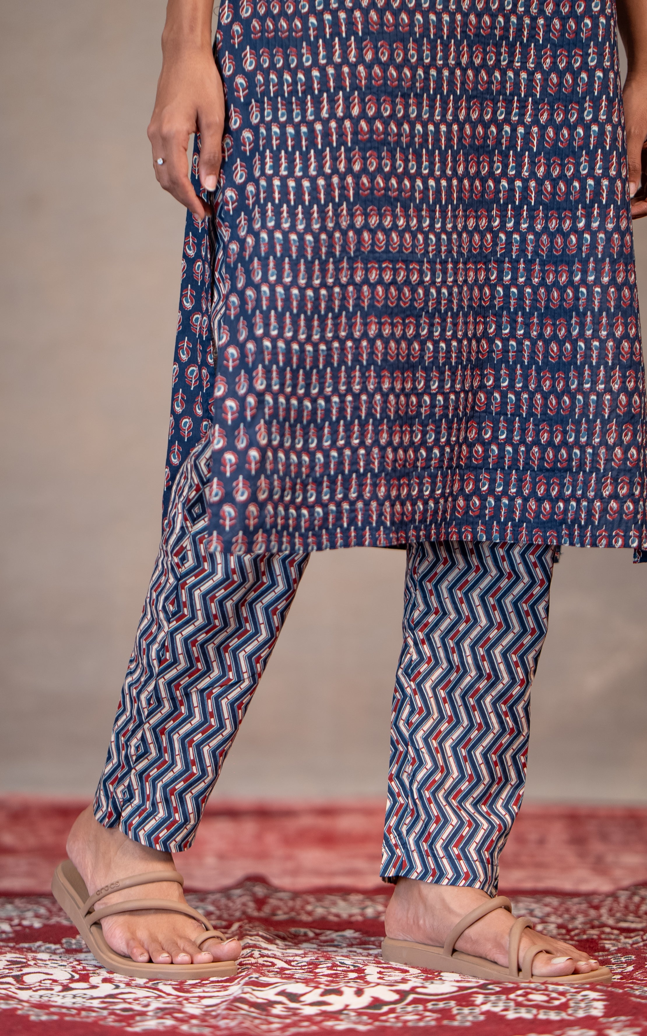 Ansha Navy Blue (Kurti+Pant)