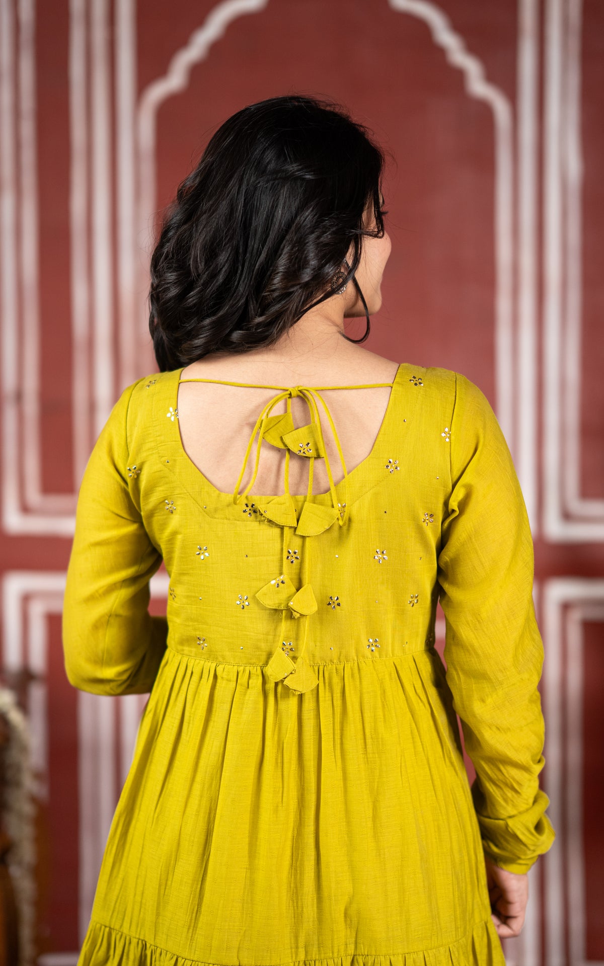 Mukaish work inspired C (Kurti+Dupatta)