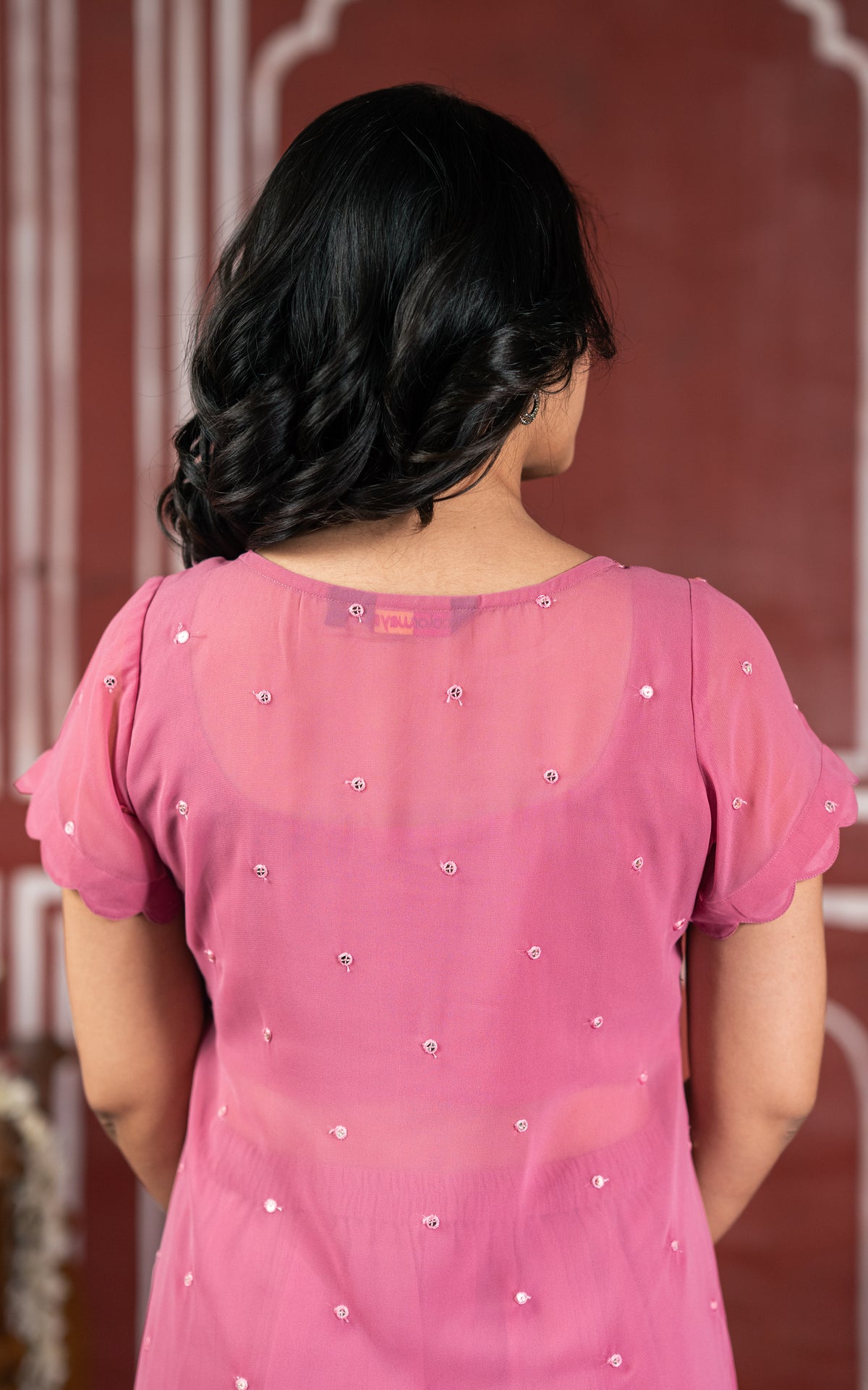 Minnale Petals Dusty Onion (Kurti+Pant+Dupatta)