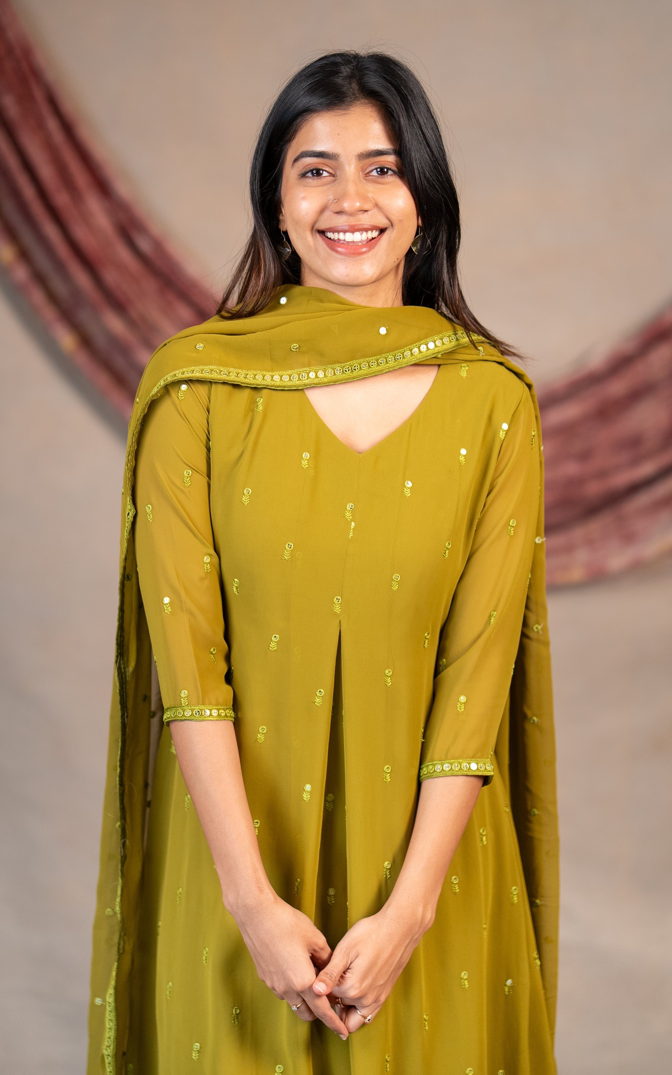 Yatra Mehandi Green (Kurti+Dupatta)