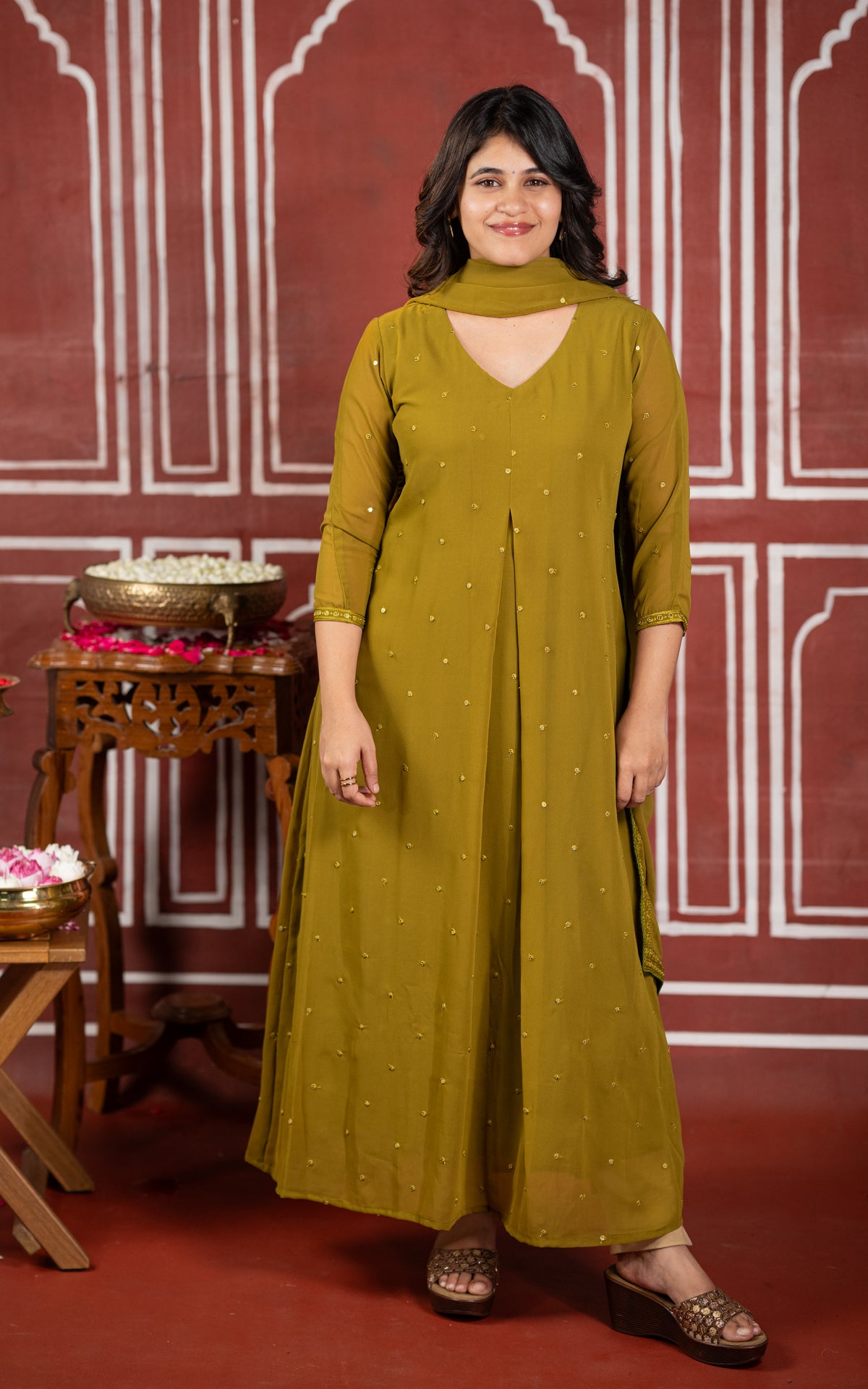 Diwali Evening C (Kurti+Dupatta)