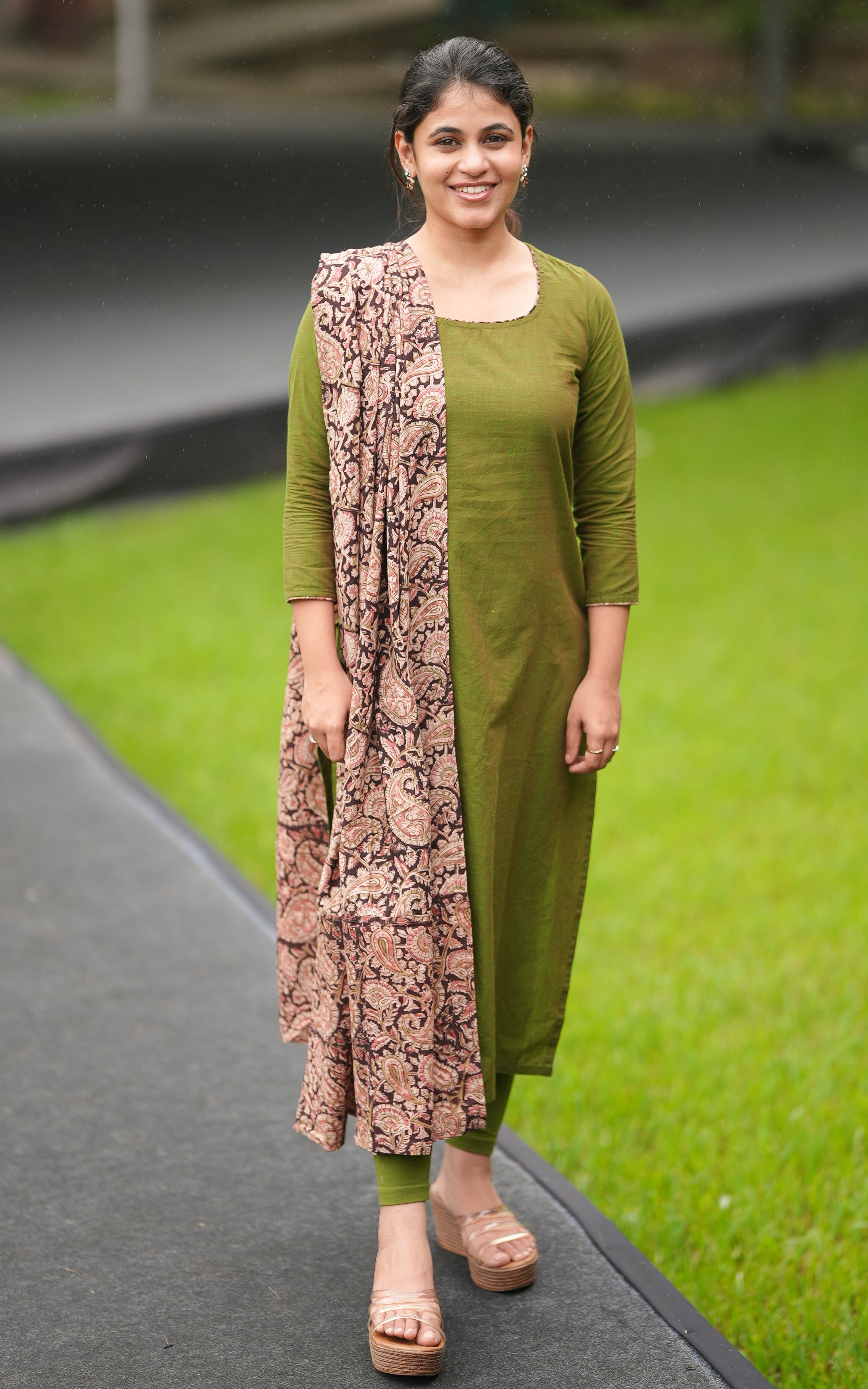 VTV Jessie Mehandi Green (Kurti+Dupatta) KURTIS instore