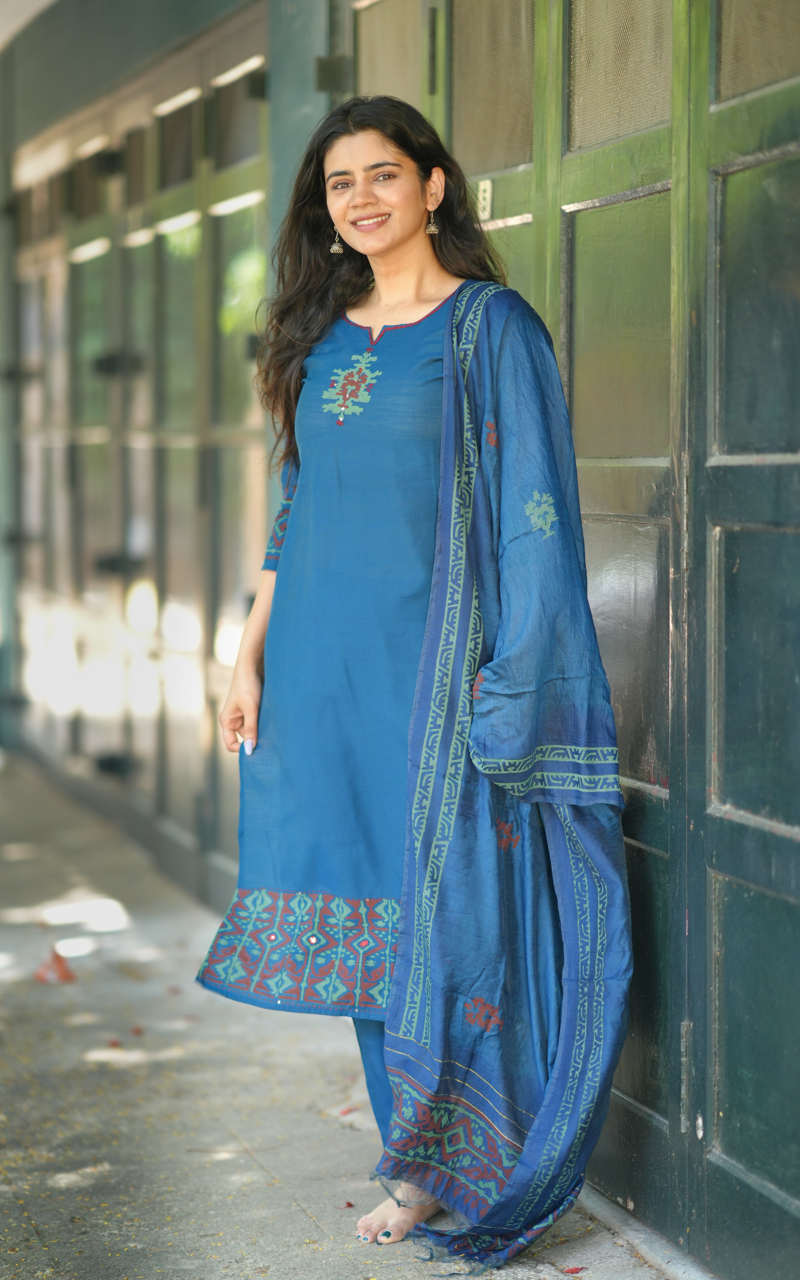 Rohila HandBlock (Kurti+Pant+Dupatta)