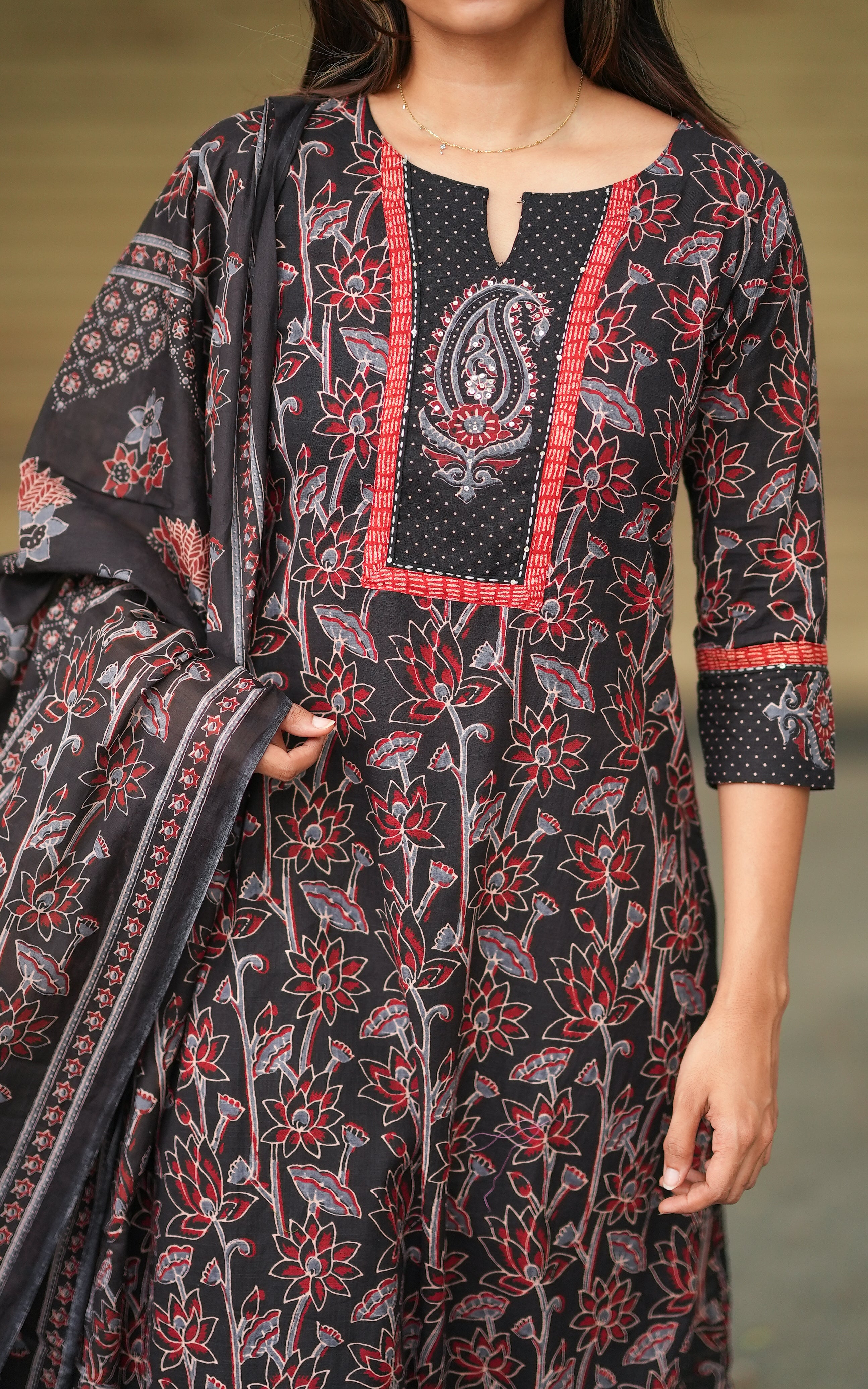 Swathi Black (Kurti+Pant+Dupatta)