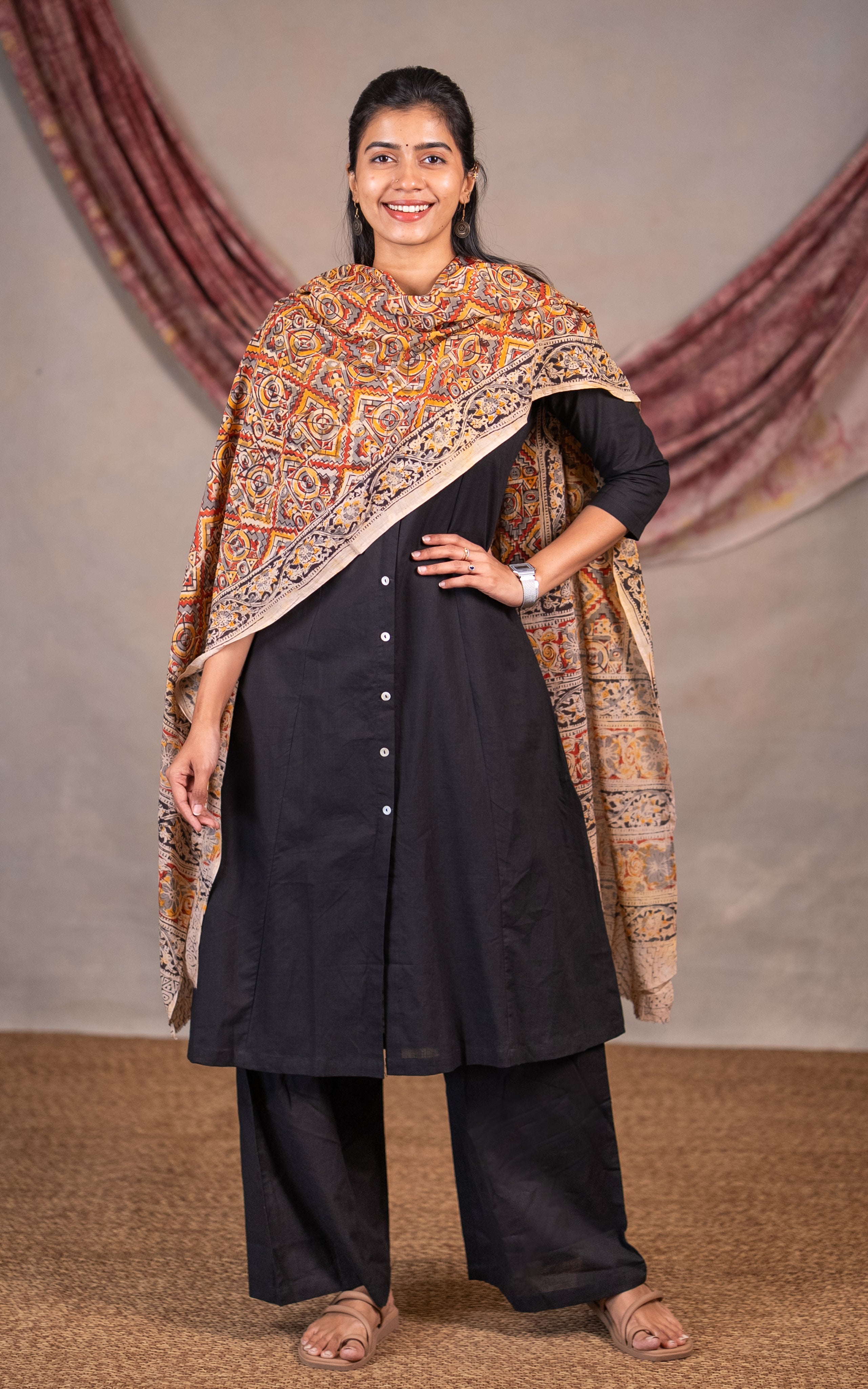 Vikashini Black (Kurti+Pant+Dupatta)