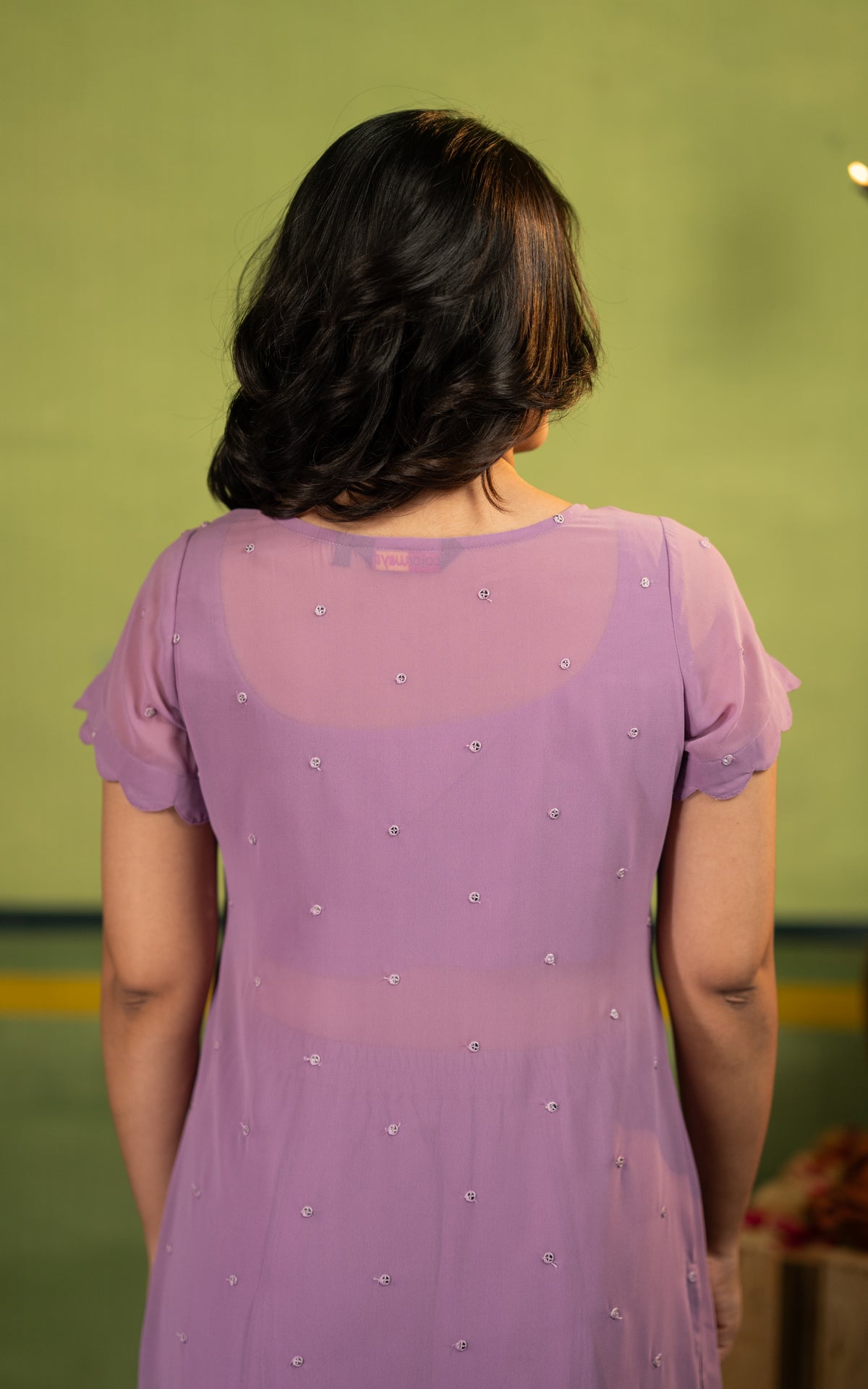 Minnale Petals Lavender (Kurti+Pant+Dupatta)