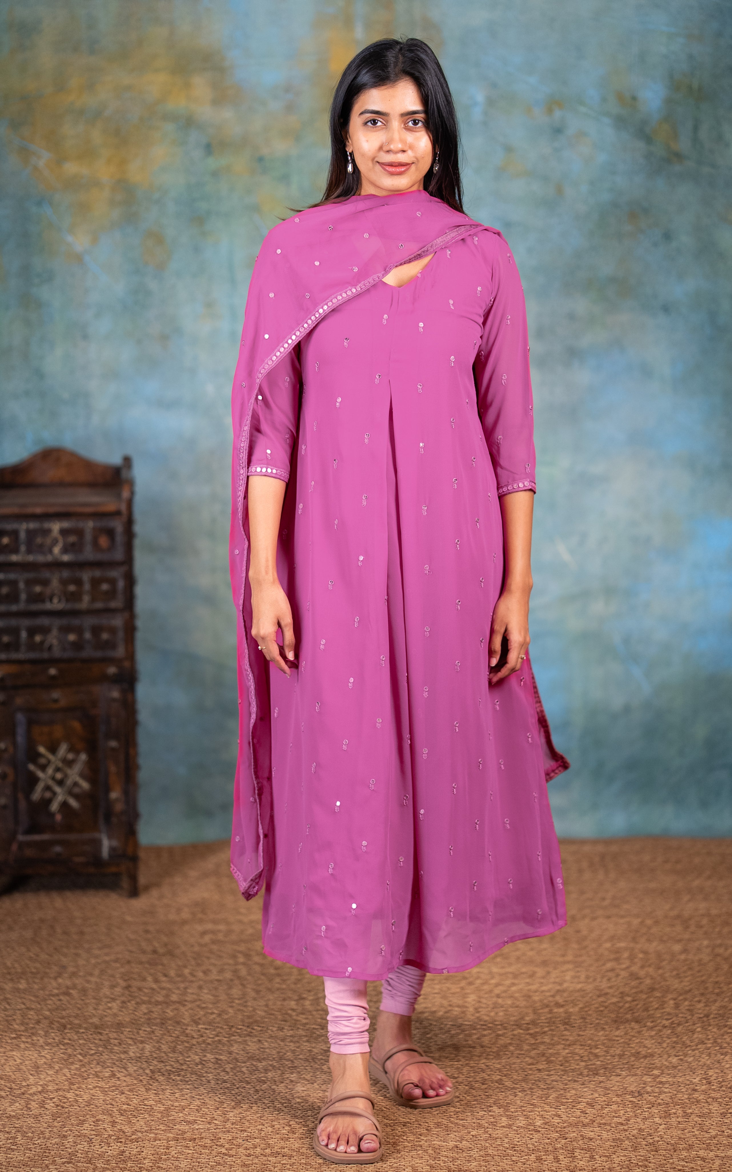 Yatra Onion Pink (Kurti+Dupatta)