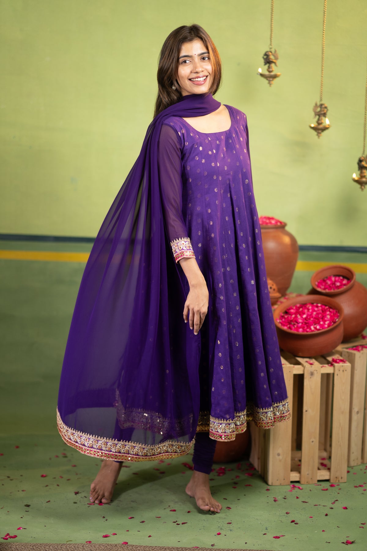 Dasara with Lining (Kurti+Dupatta)