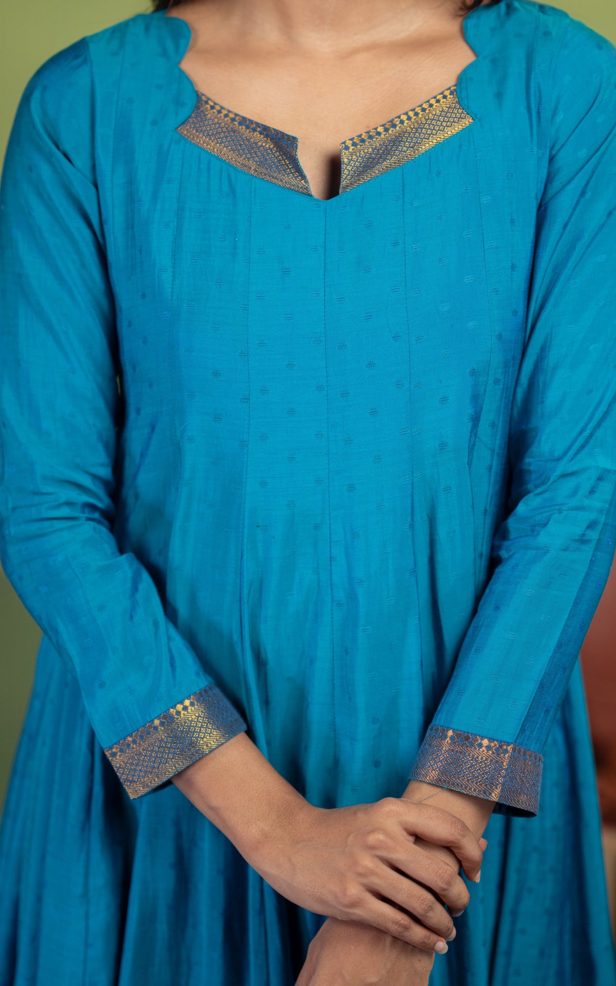 Navarathri Rama Blue (Kurti+Dupatta)