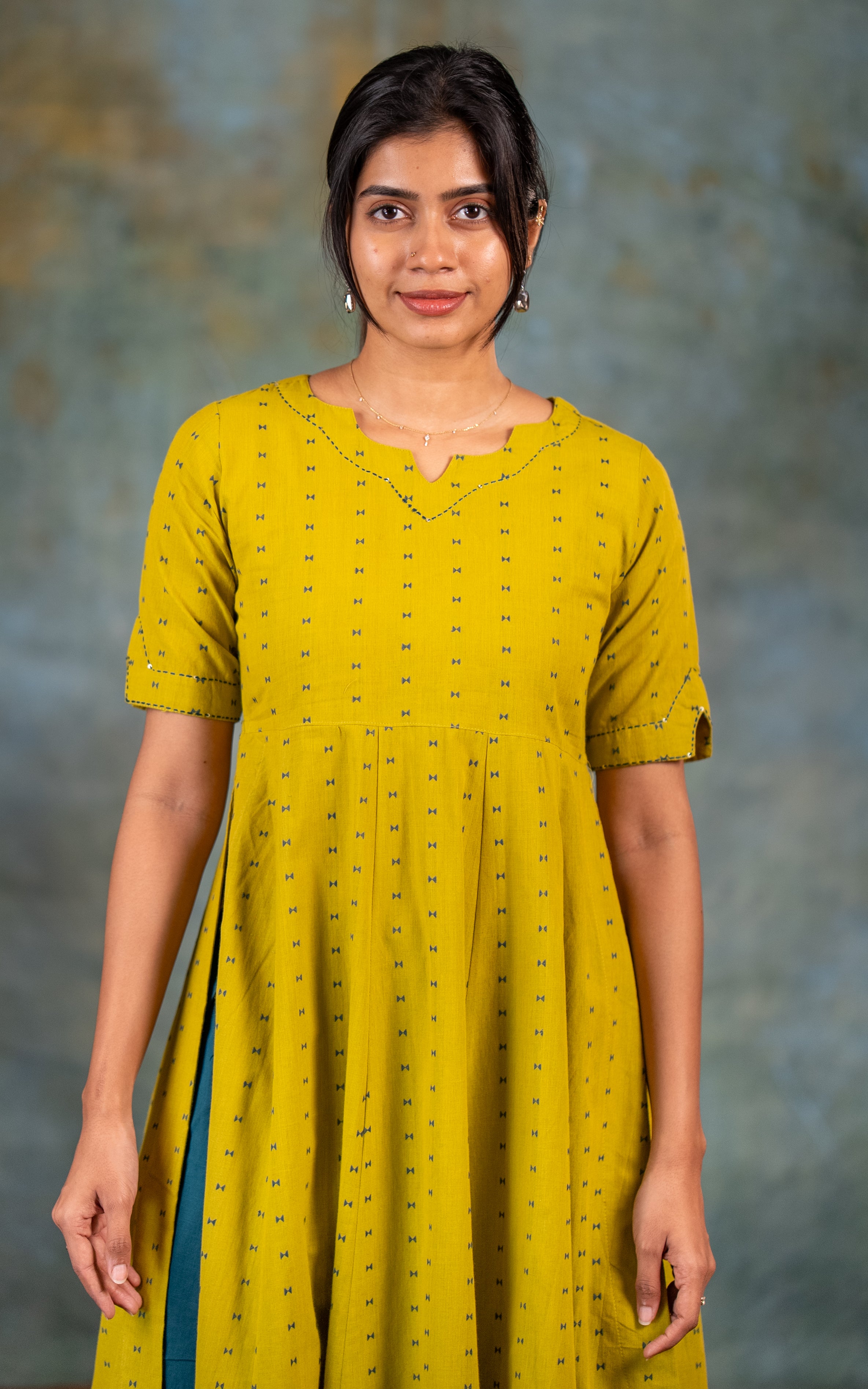 Nira Lime Green (Kurti+Pant)