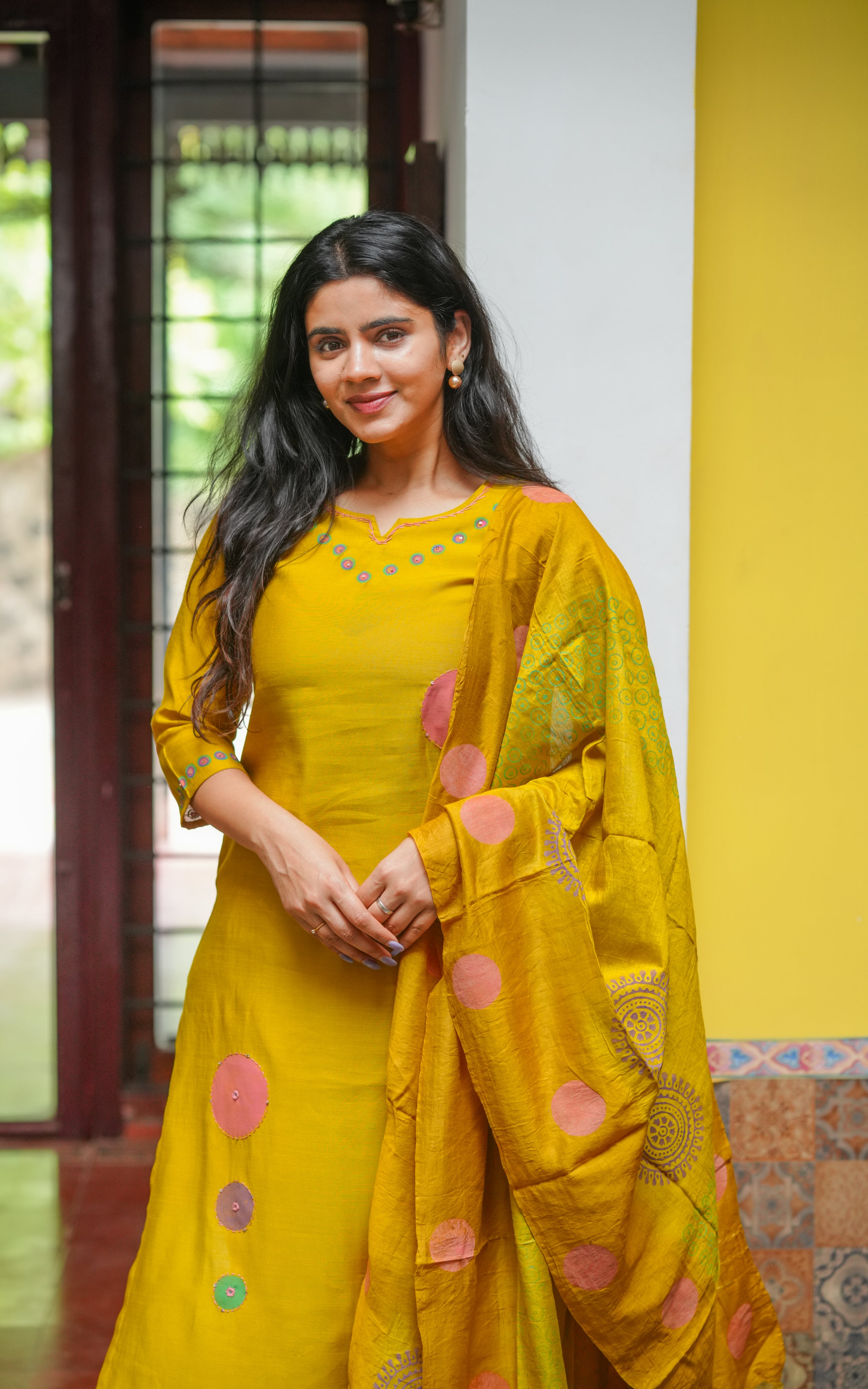 Yellow kurti set