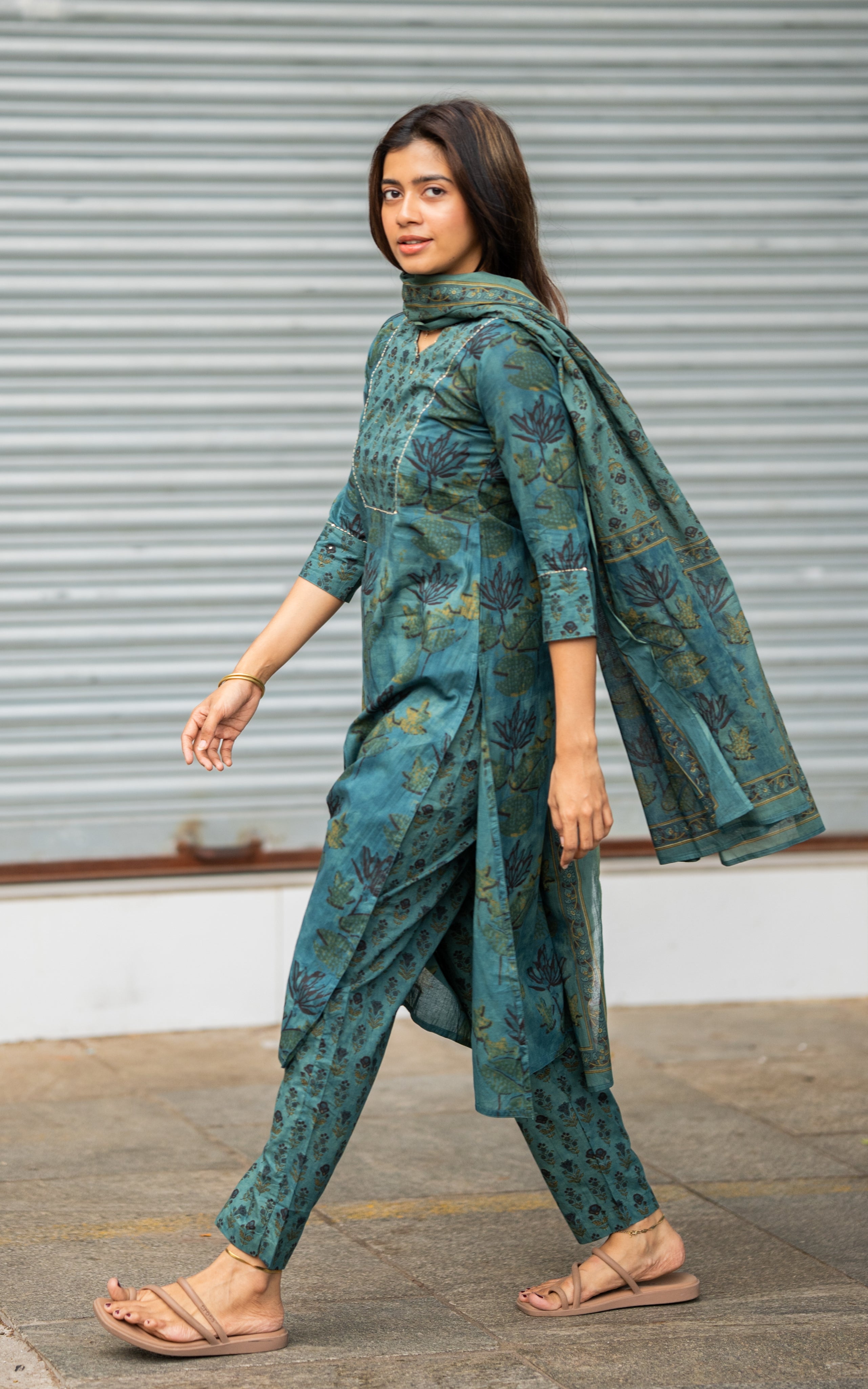 Gauthami C (Kurti+Pant+Dupatta)