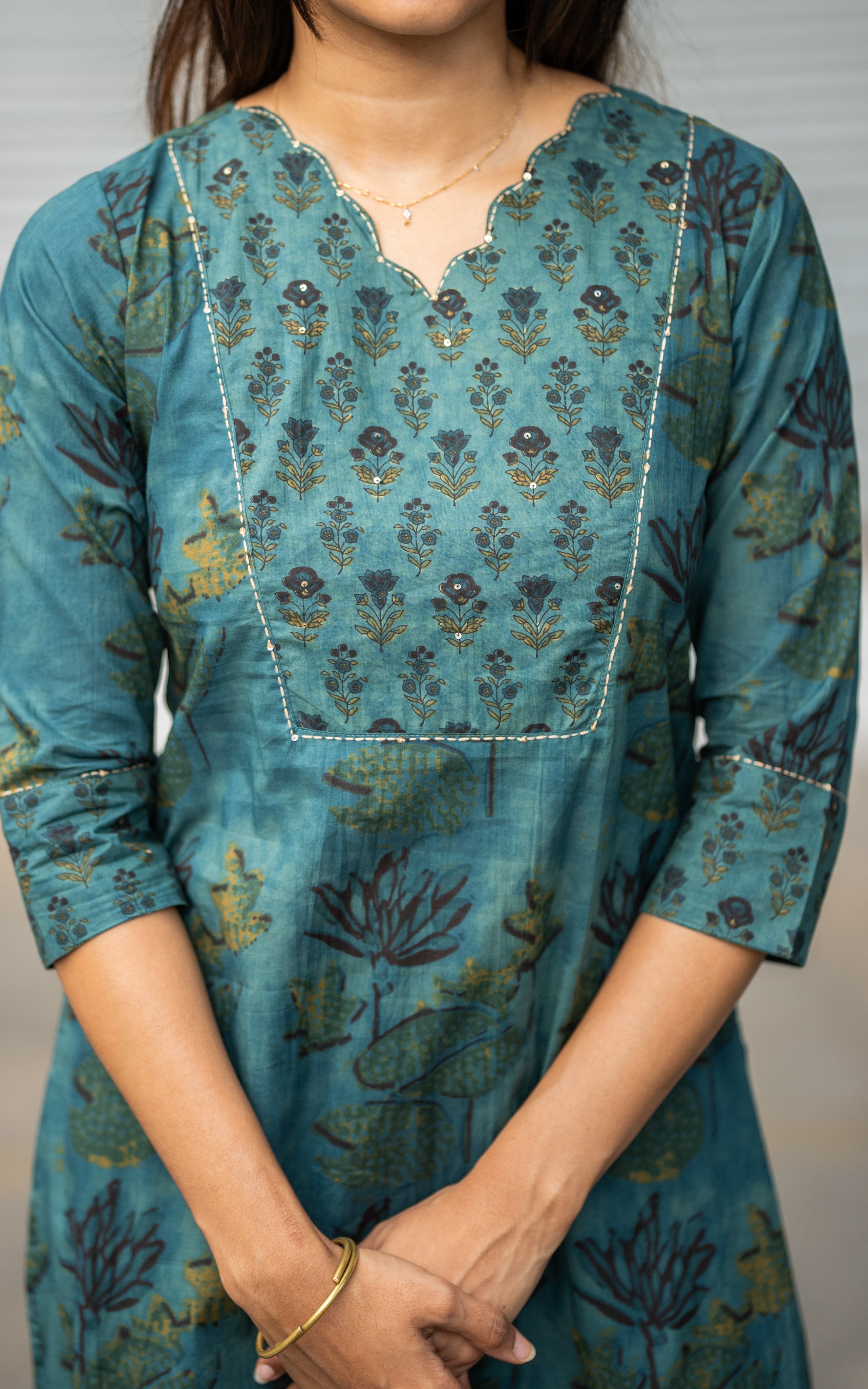Gauthami C (Kurti+Pant+Dupatta)