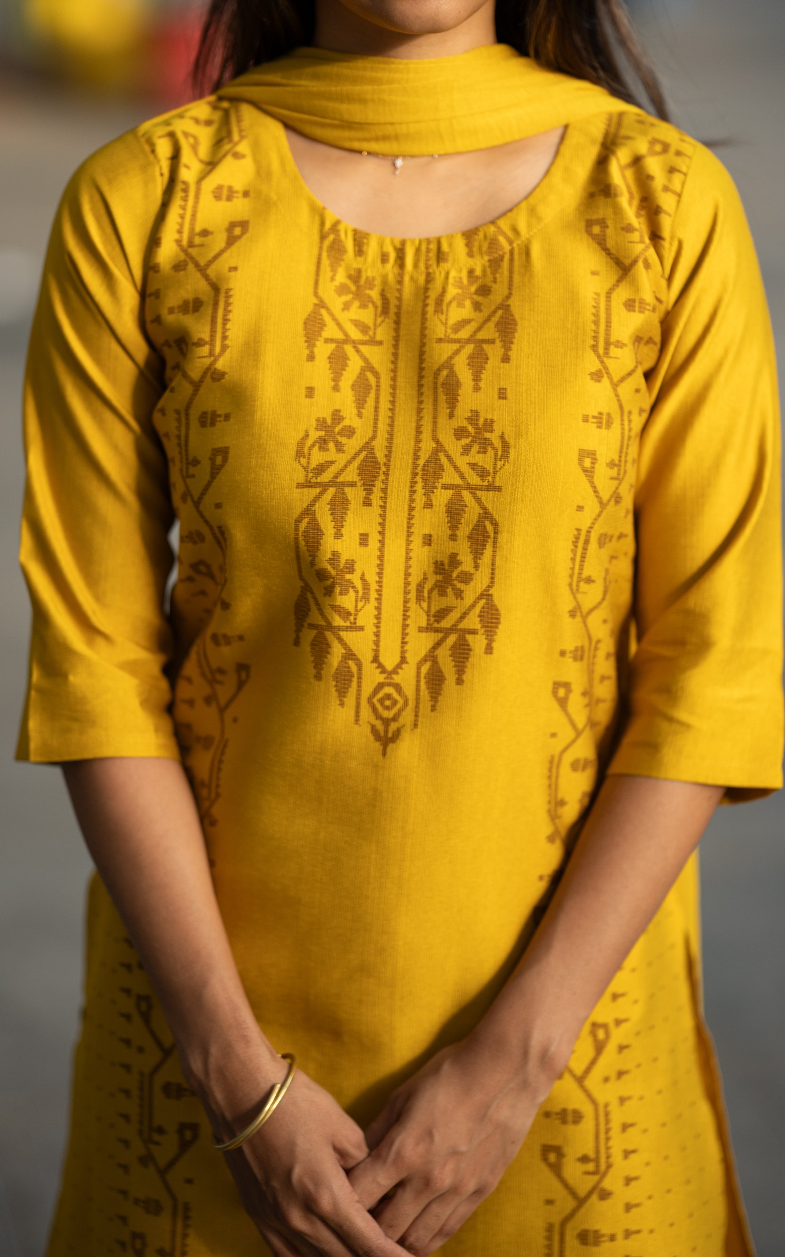 Dharani Yellow (Kurti+Pant+Dupatta)
