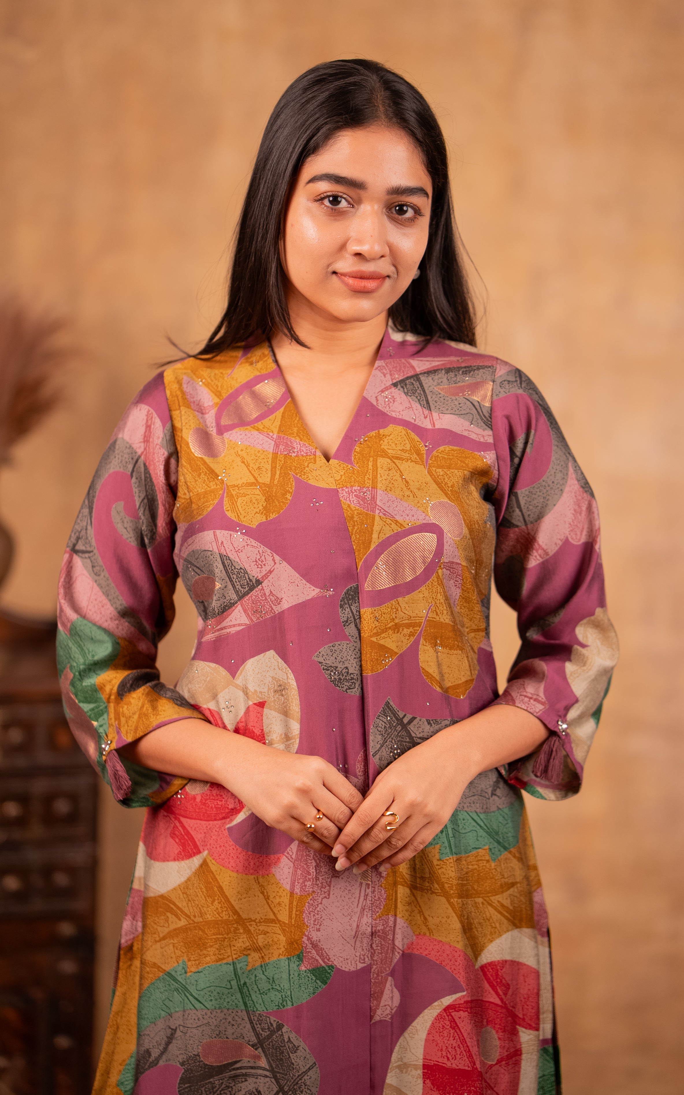 Instore – Multi Color Judy Kurti for Women – Art Silk – Indian Ethnic Wear
