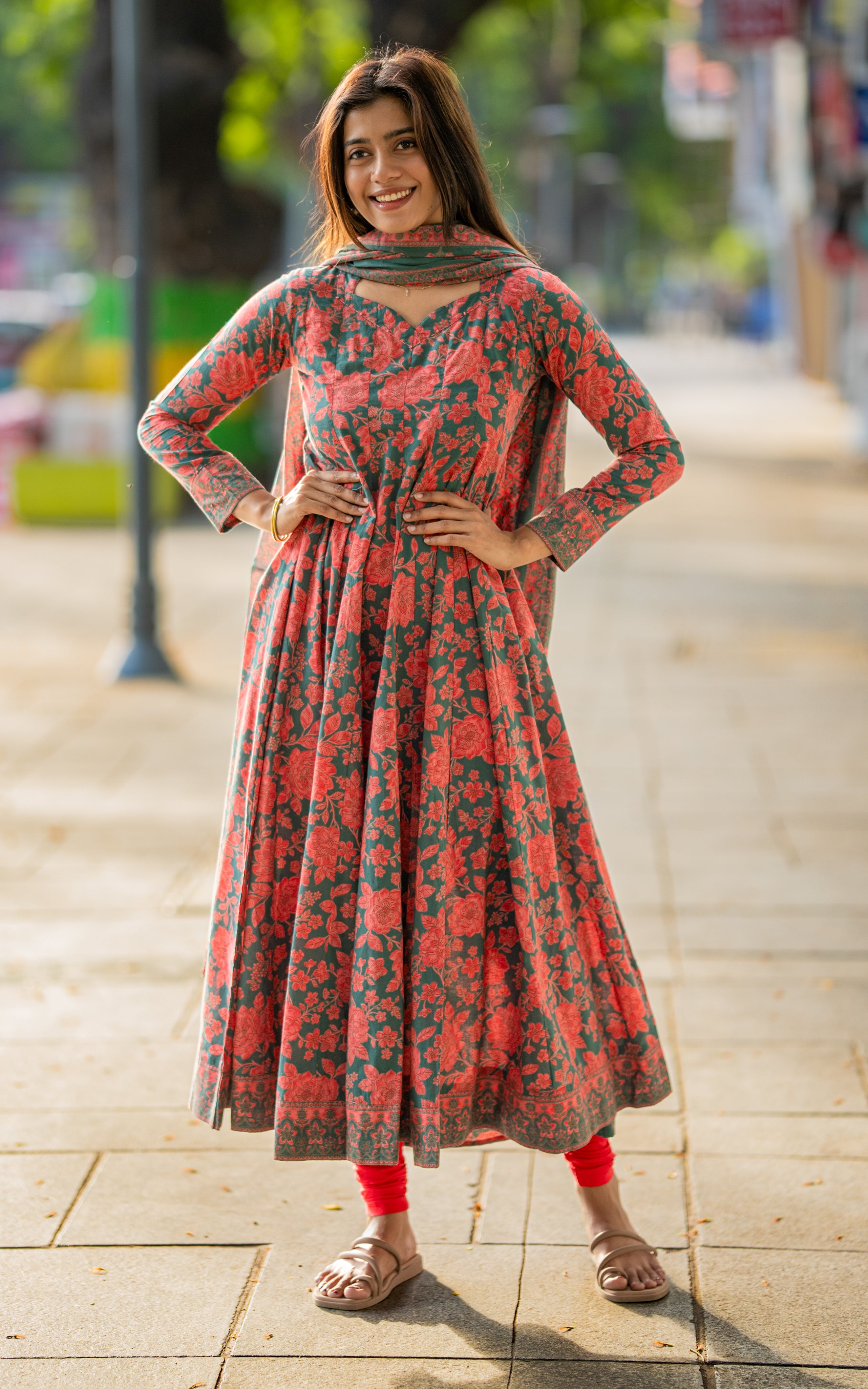 Rachana Greenish Blue (Kurti+Dupatta)