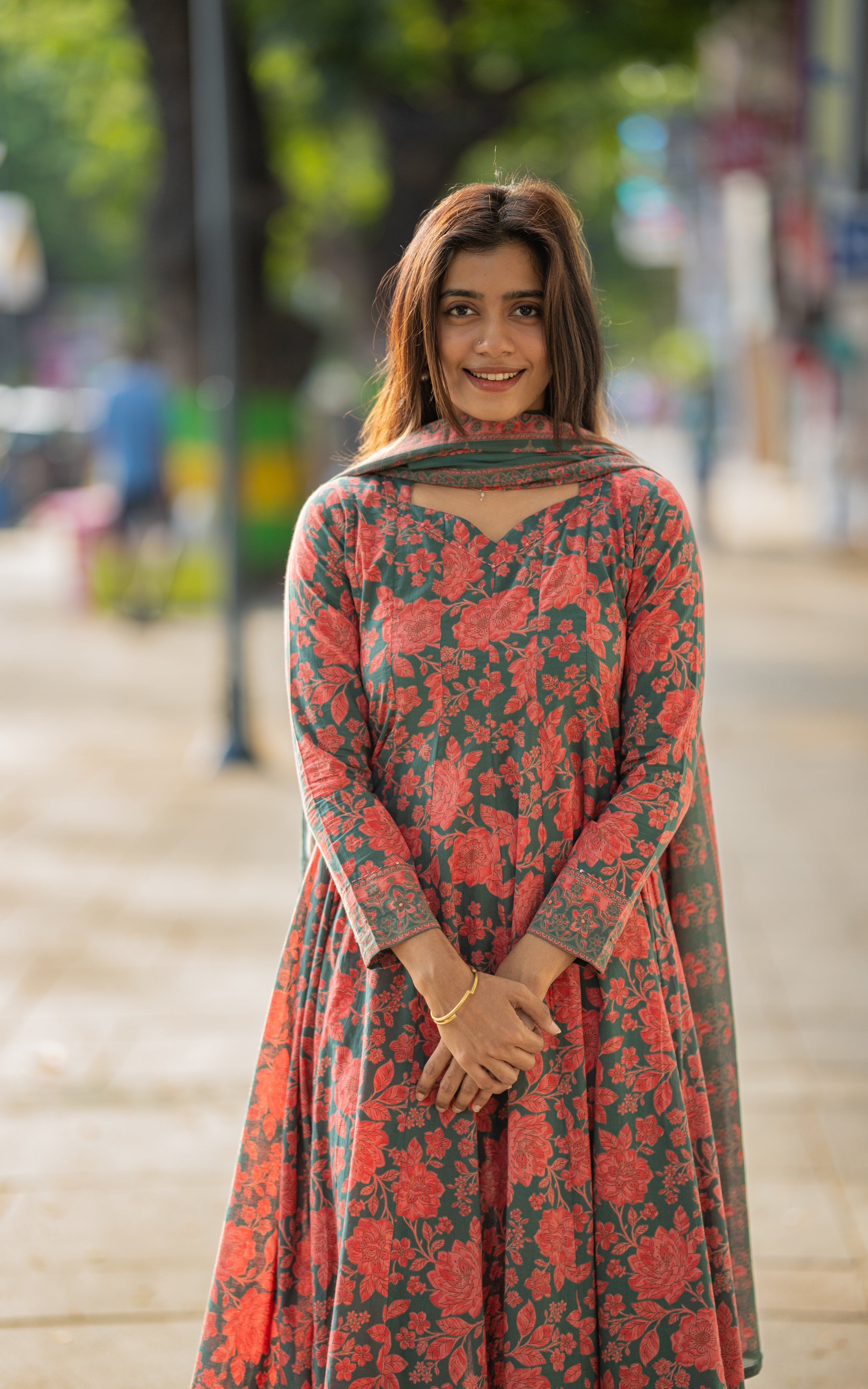 Rachana Greenish Blue (Kurti+Dupatta)