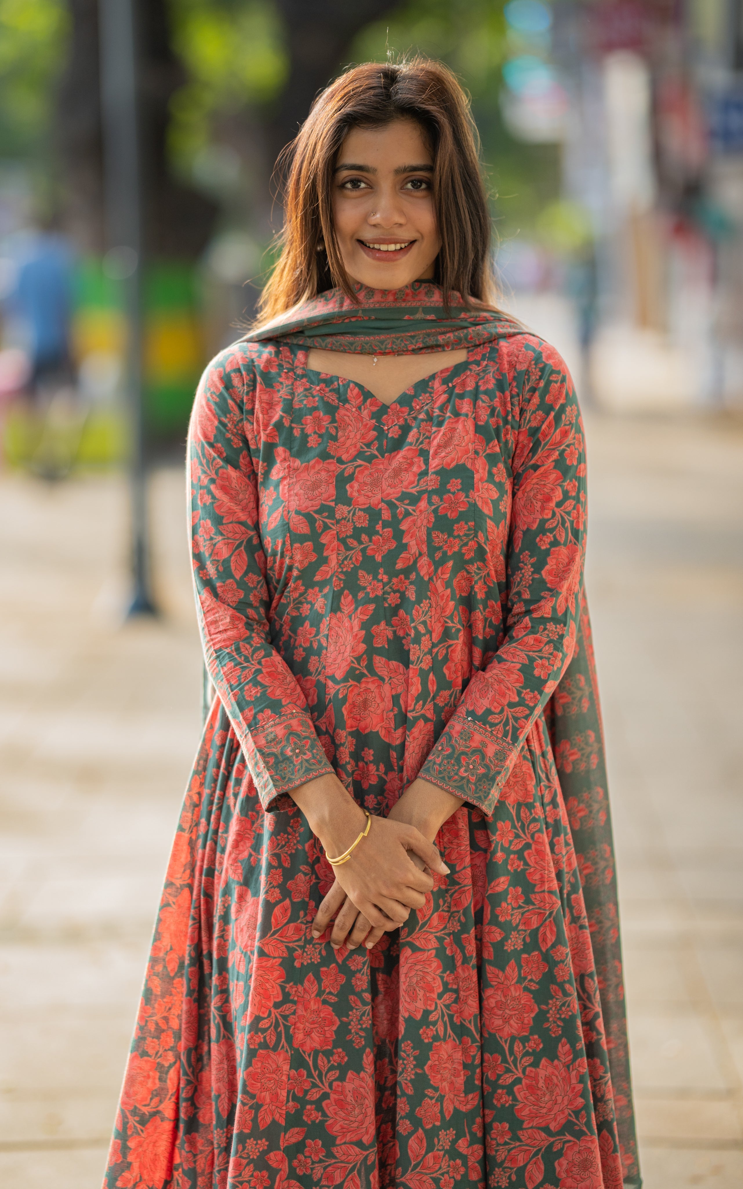 Rachana Greenish Blue (Kurti+Dupatta)
