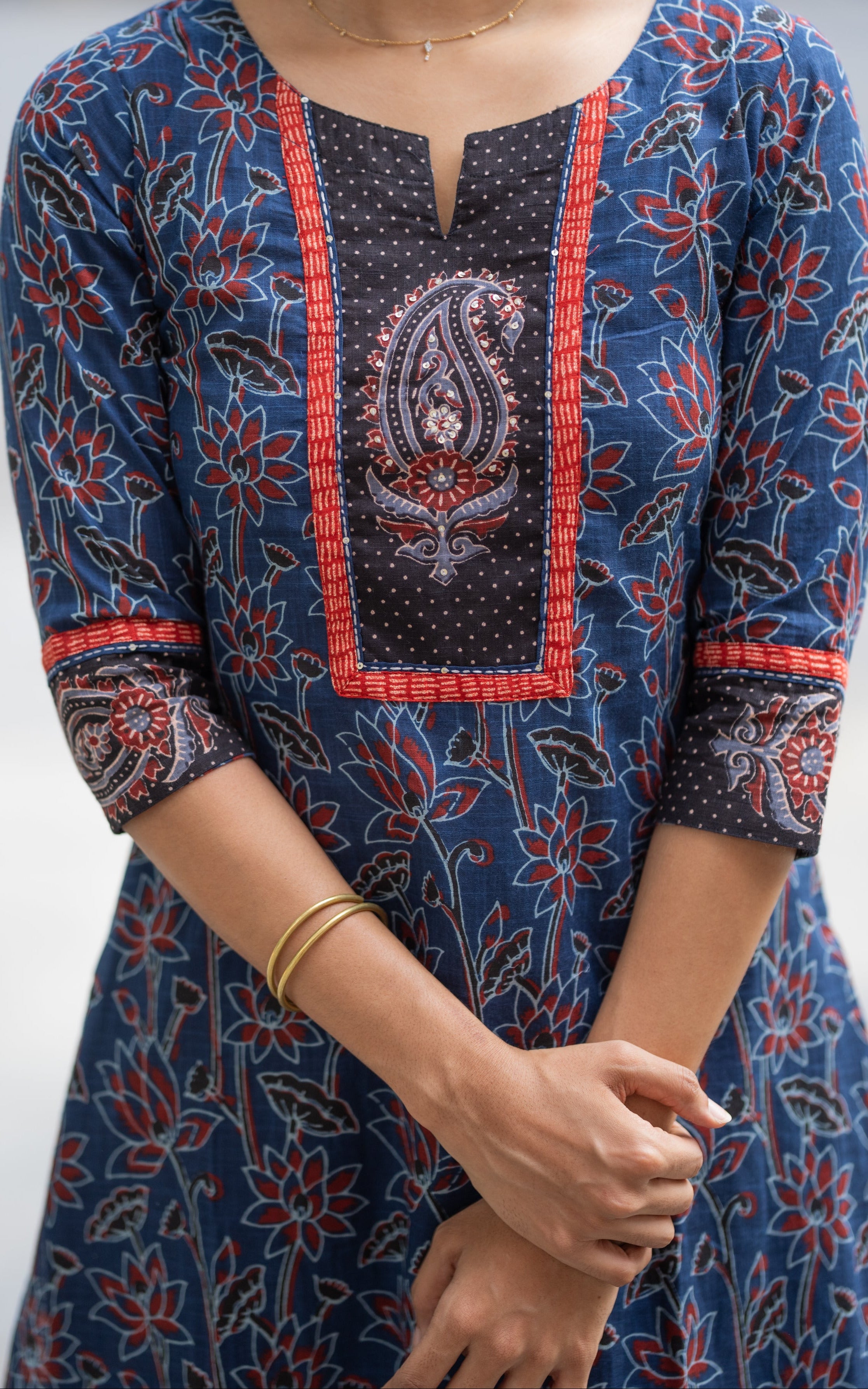 Swathi Navy Blue (Kurti+Pant+Dupatta)